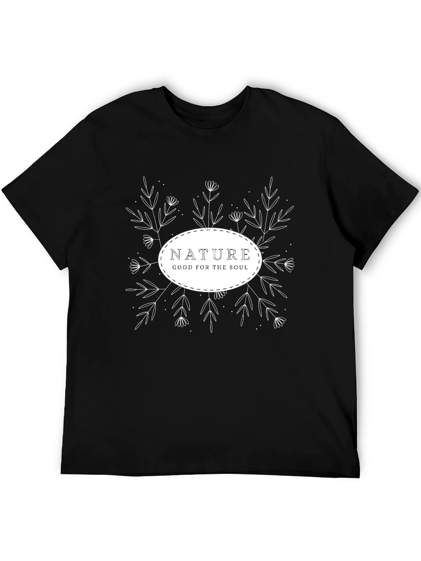 Nature Good For The Soul Black Graphic Tee