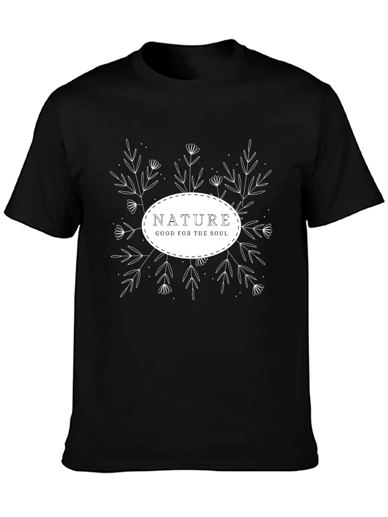 Nature Good For The Soul Black Graphic Tee