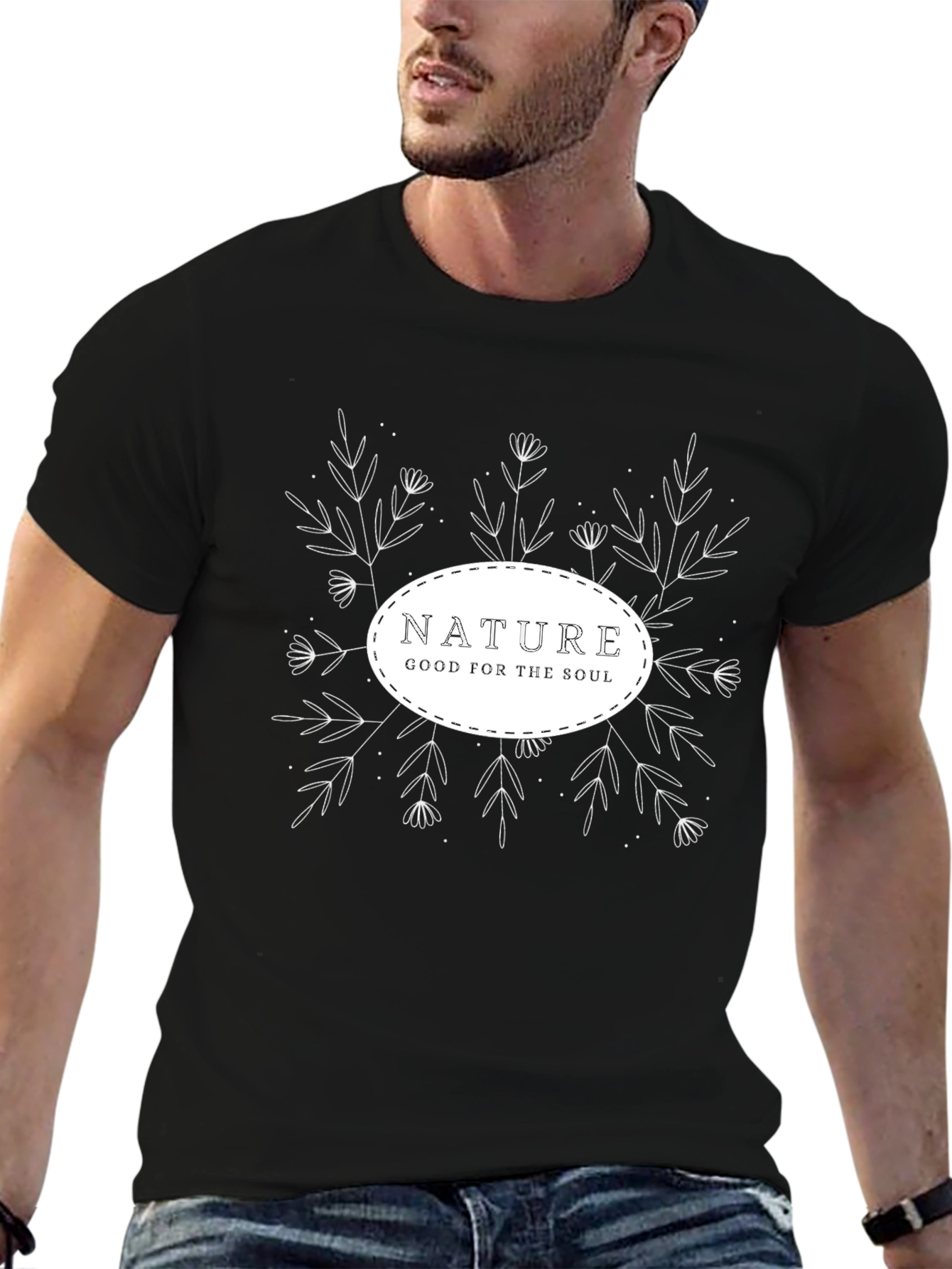 Nature Good For The Soul Black Graphic Tee