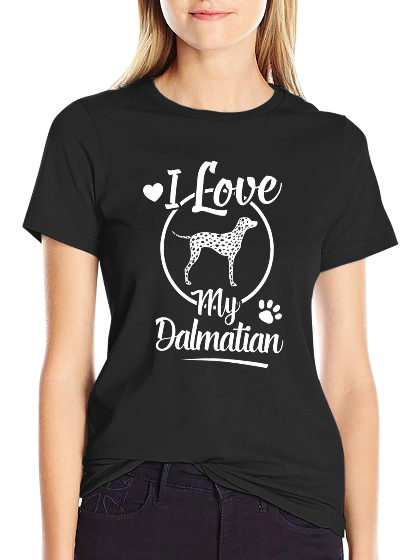 I Love My Dalmatian Dog Graphic T-Shirt