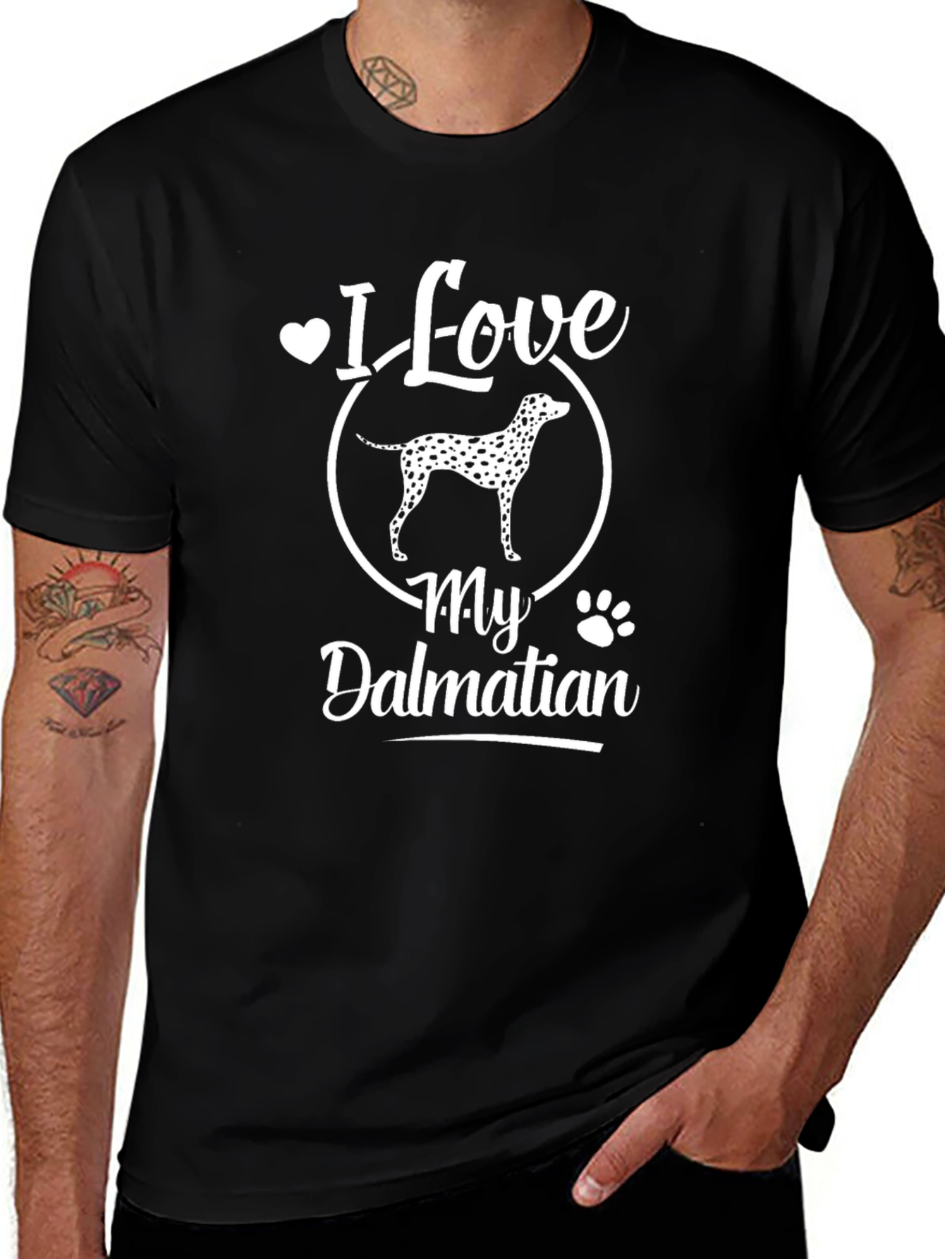 I Love My Dalmatian Dog Graphic T-Shirt