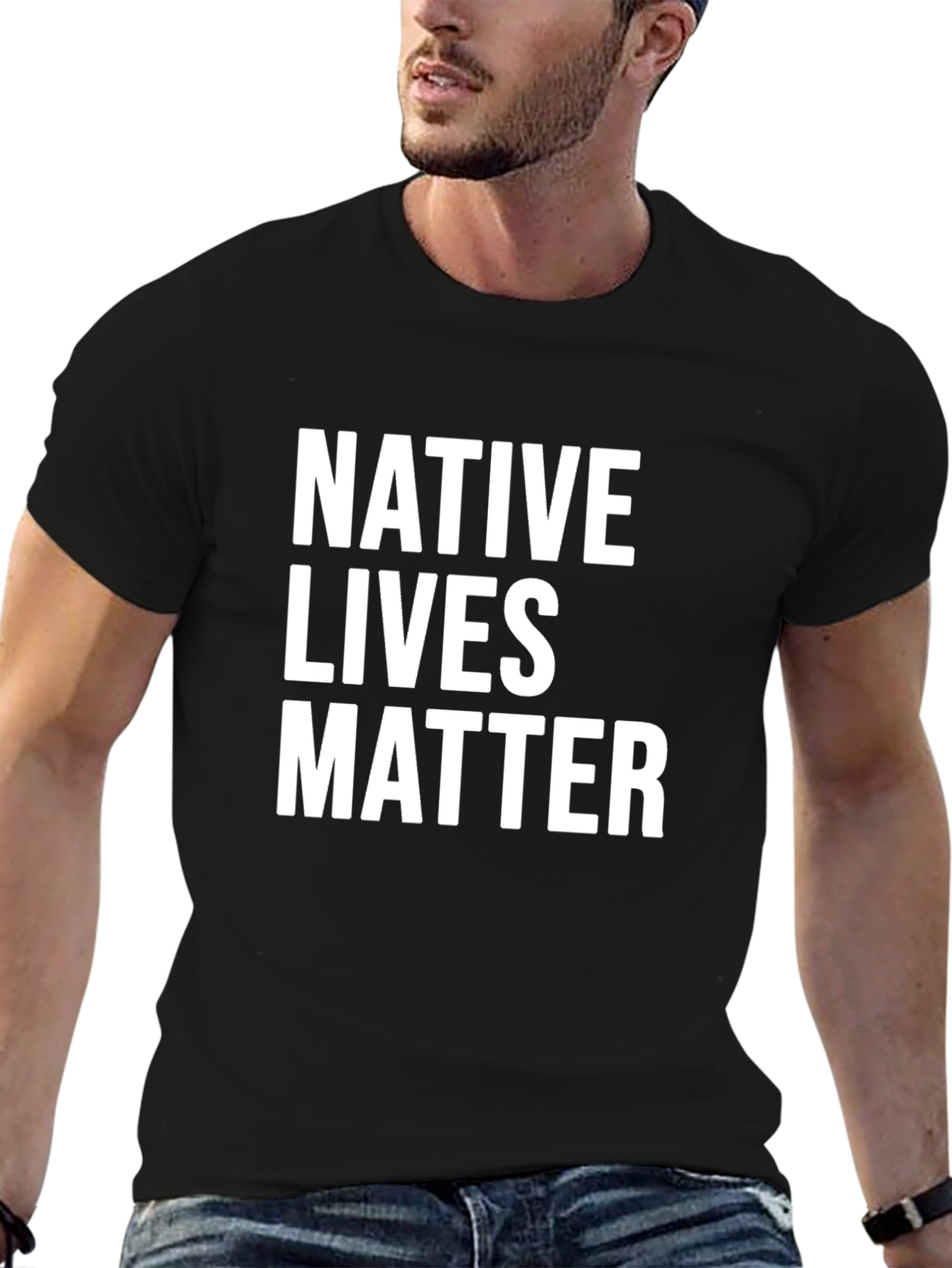 Native Lives Matter Graphic Tee - Black Unisex