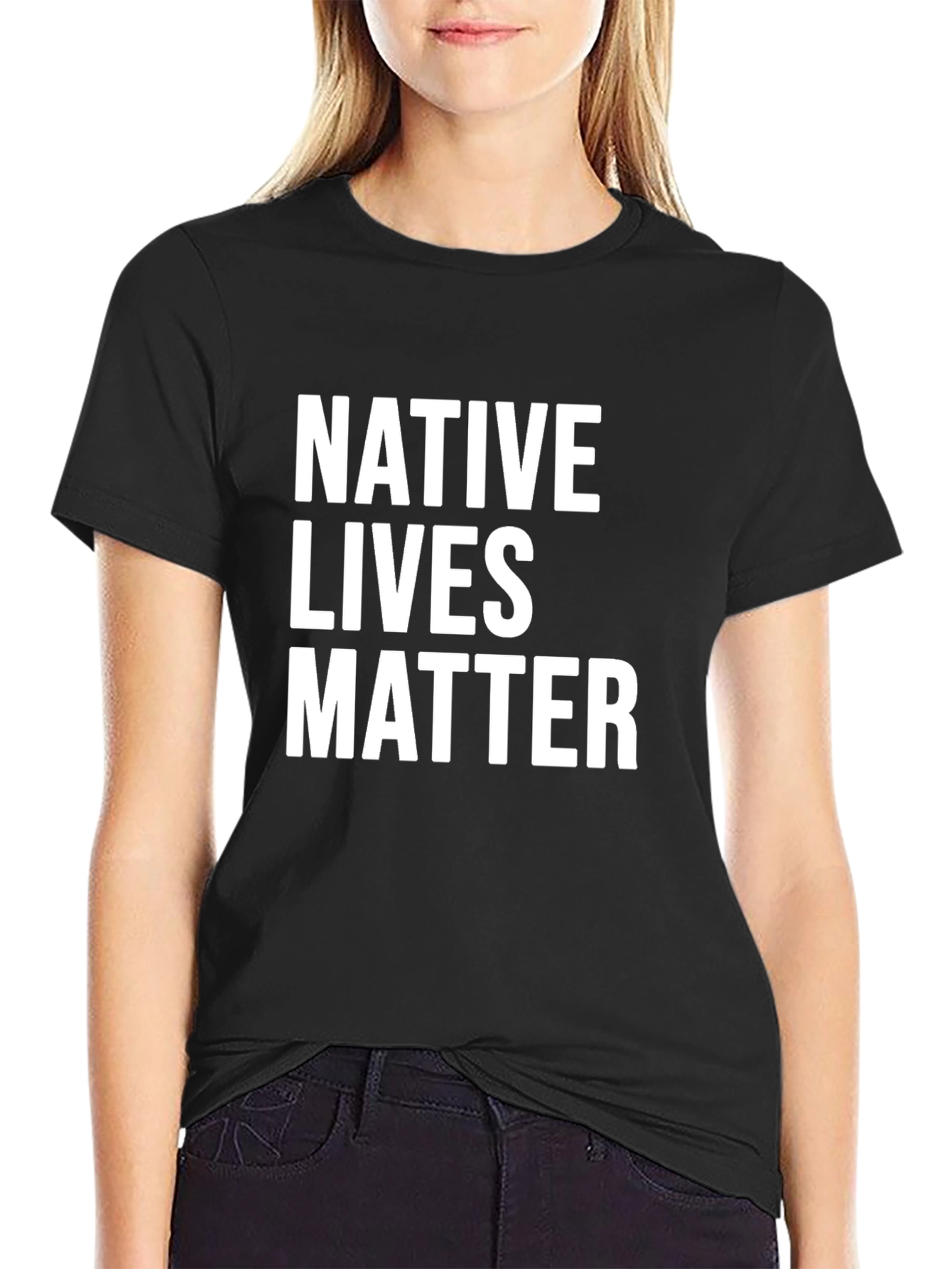 Native Lives Matter Graphic Tee - Black Unisex