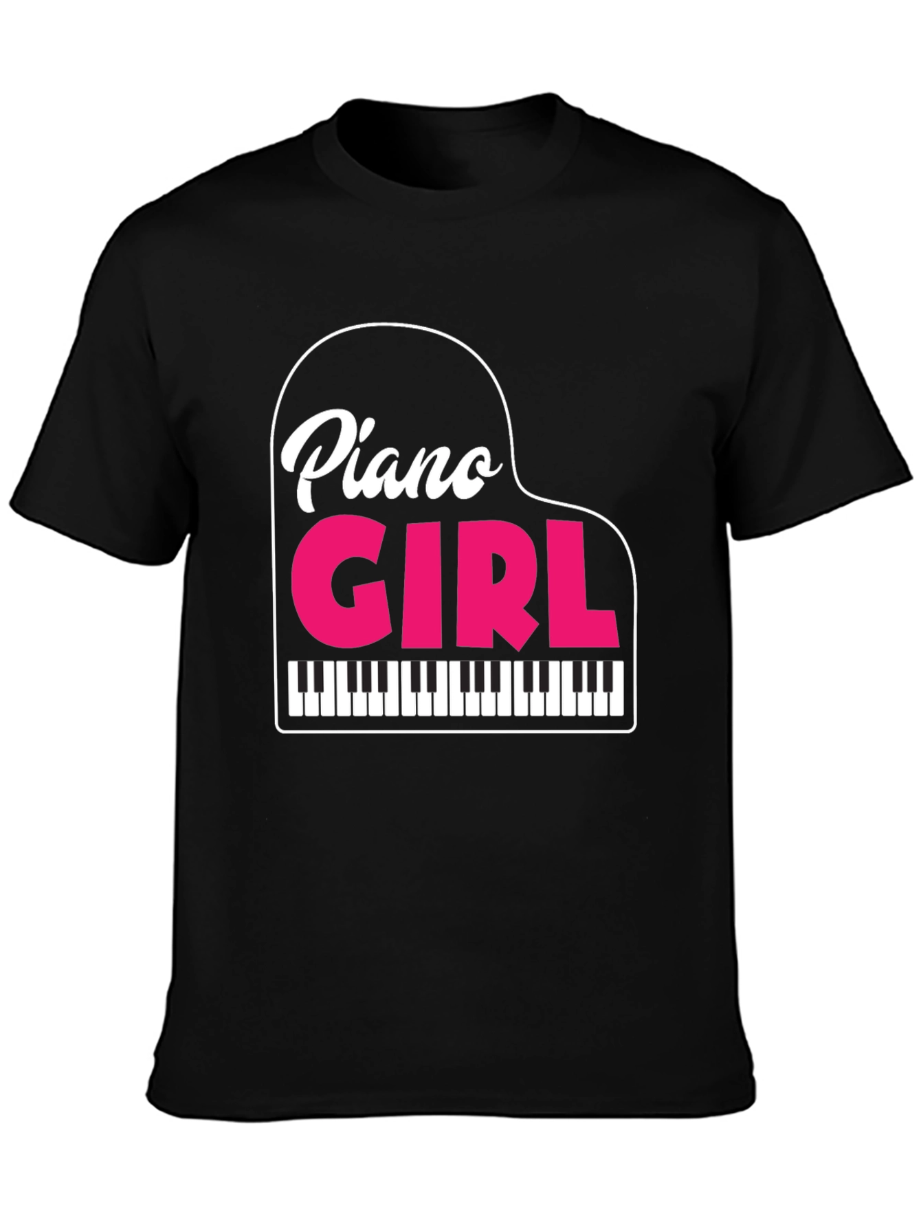 Piano Girl Graphic T-Shirt - Musician Apparel