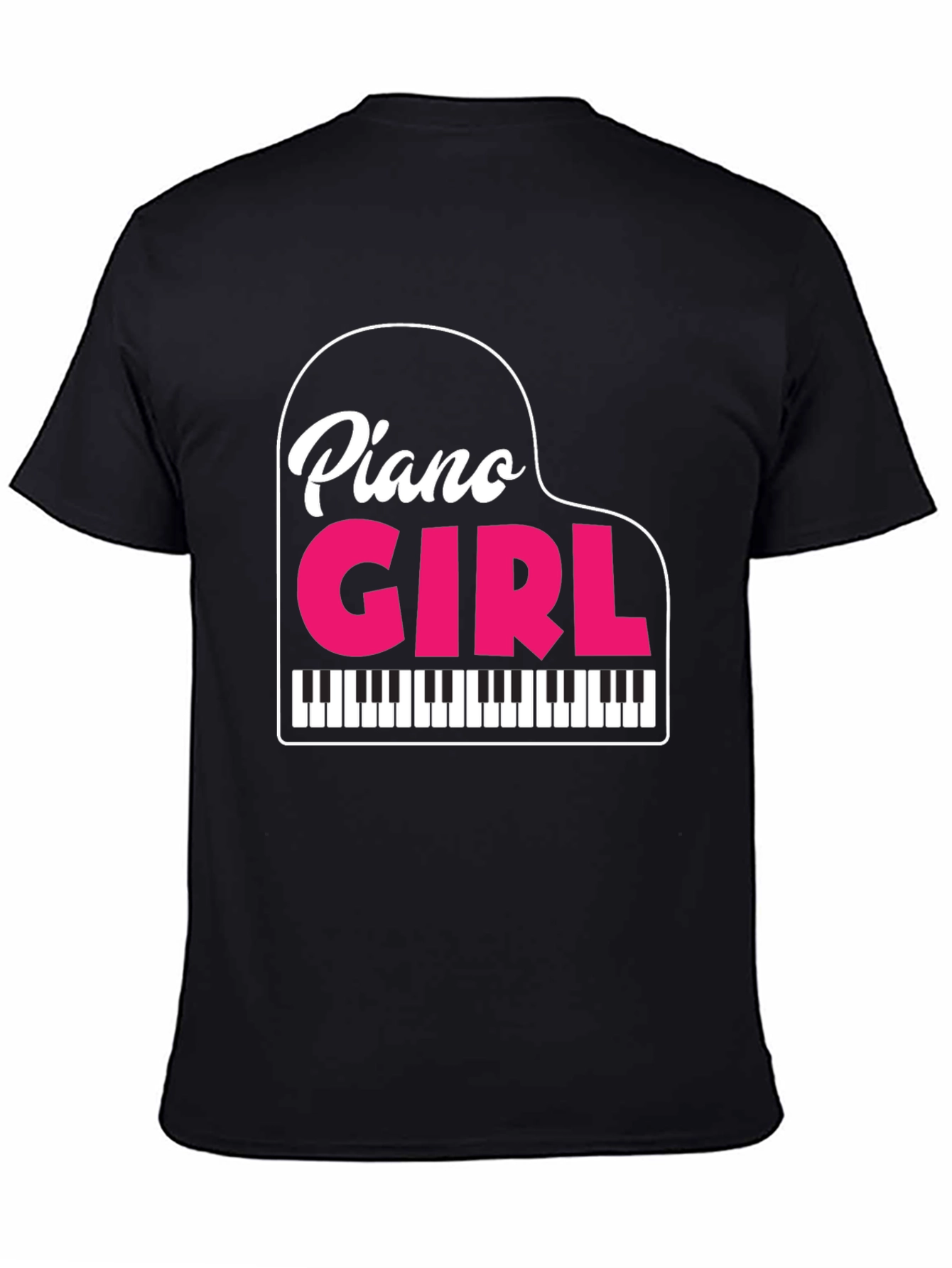 Piano Girl Graphic T-Shirt - Musician Apparel