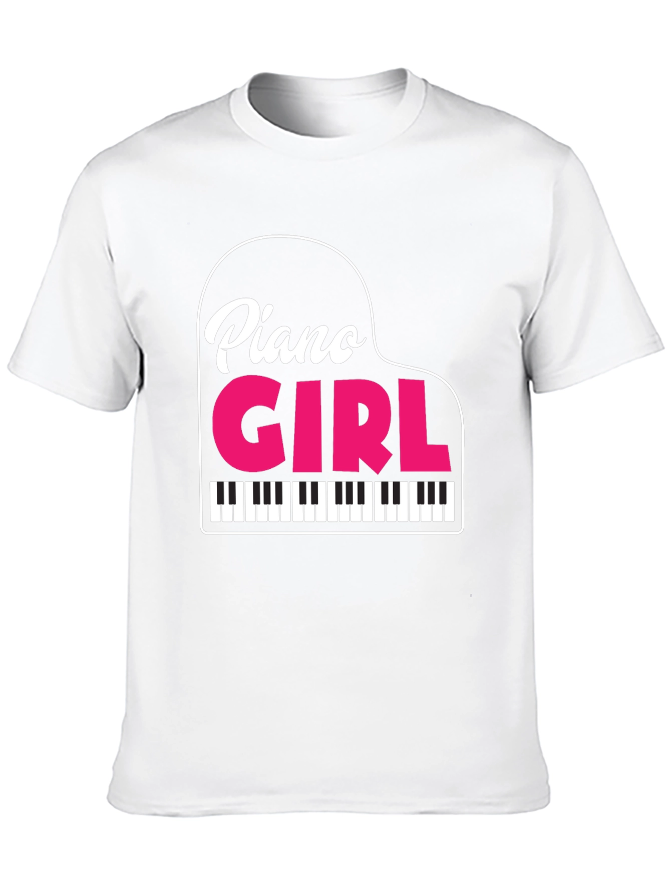 Piano Girl Graphic T-Shirt - Musician Apparel