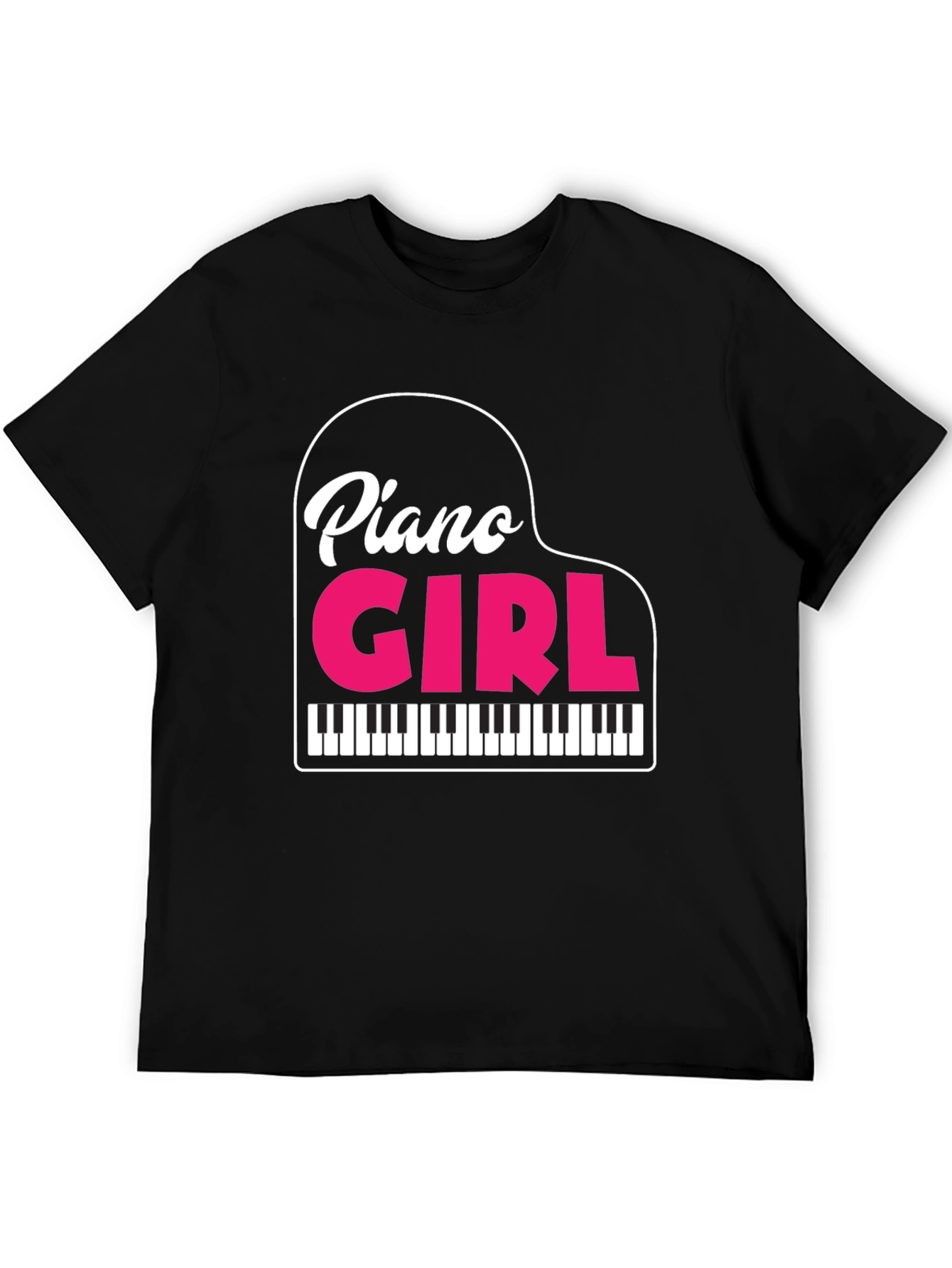 Piano Girl Graphic T-Shirt - Musician Apparel