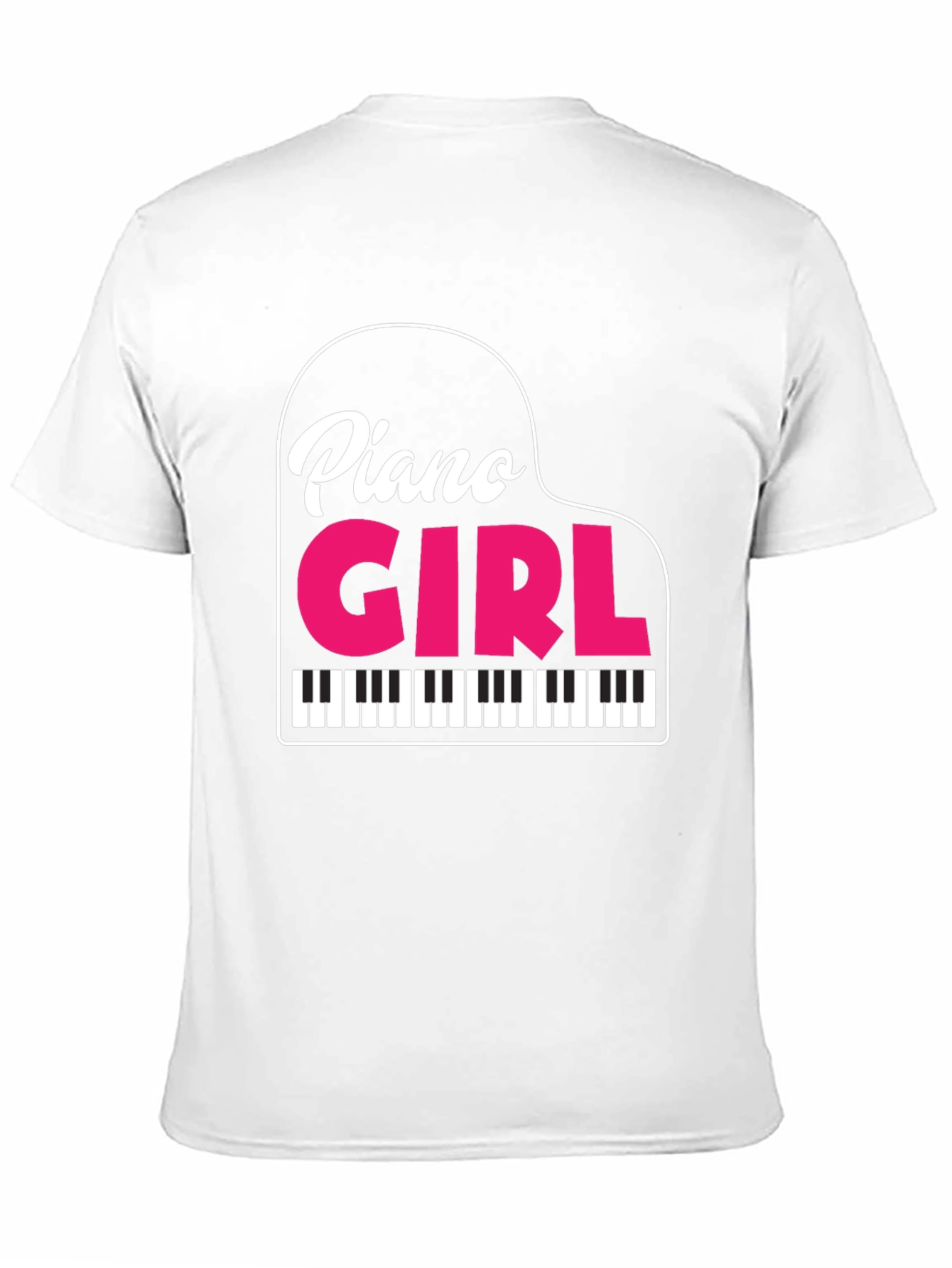 Piano Girl Graphic T-Shirt - Musician Apparel