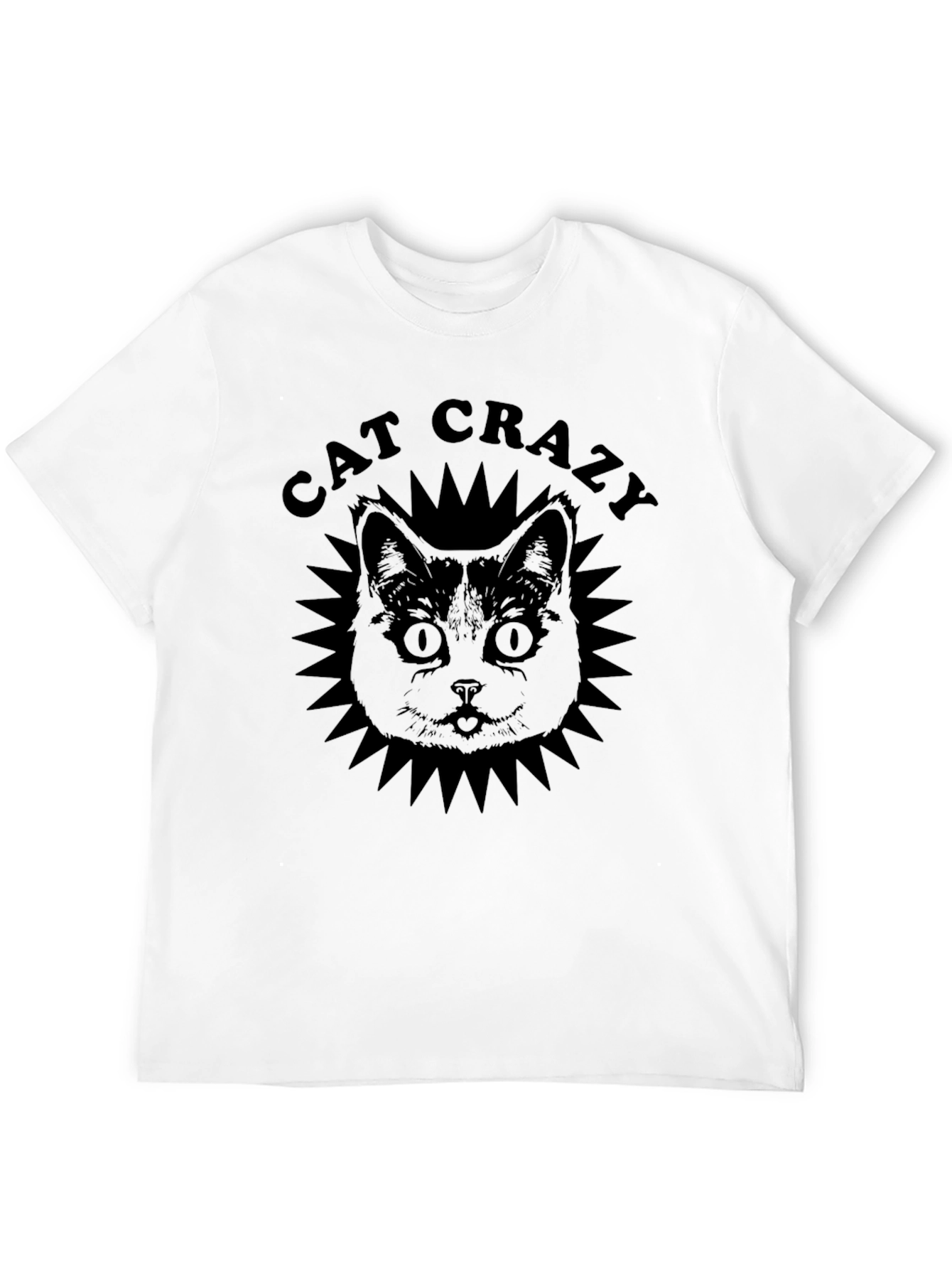 Cat Crazy Graphic T-Shirt - Black Tee