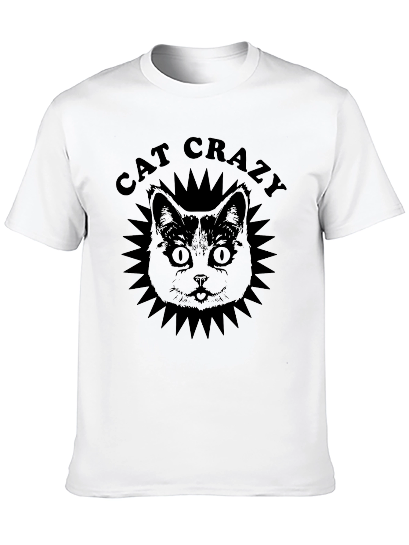 Cat Crazy Graphic T-Shirt - Black Tee