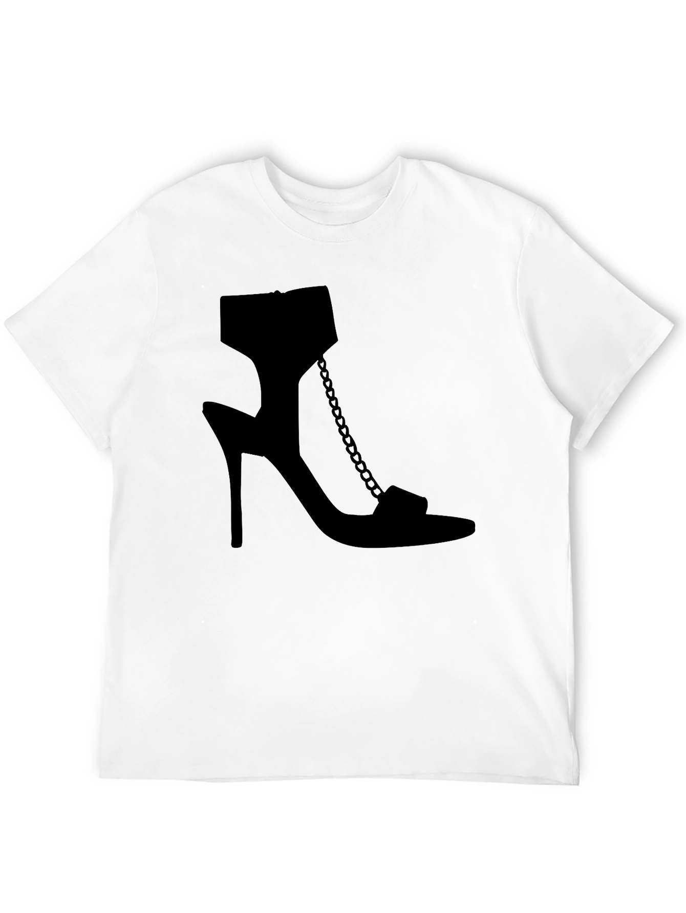 Heel Shoe Graphic Tee - Sleek Black Print T-Shirt