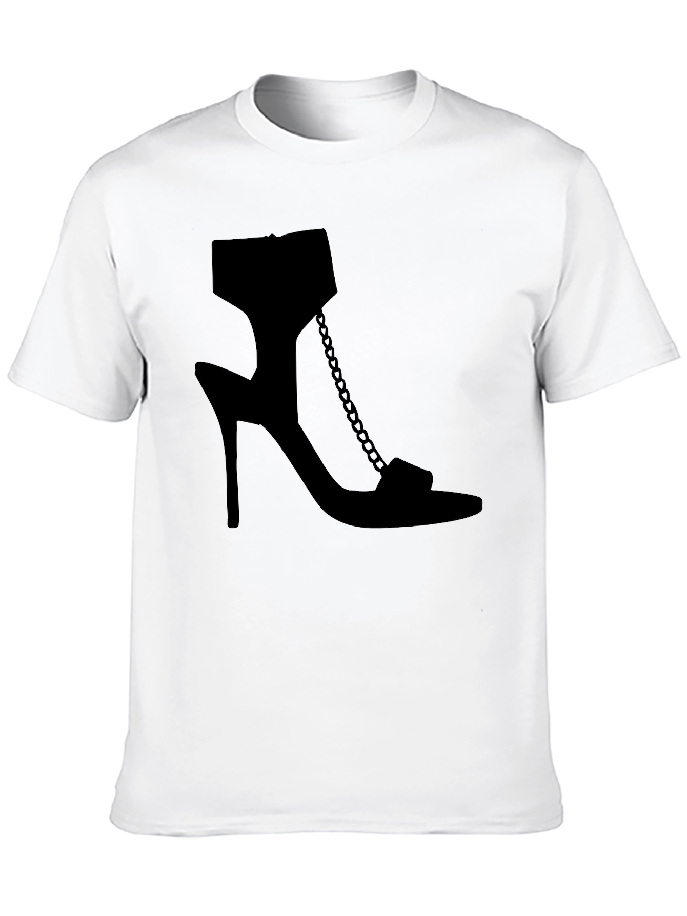 Heel Shoe Graphic Tee - Sleek Black Print T-Shirt