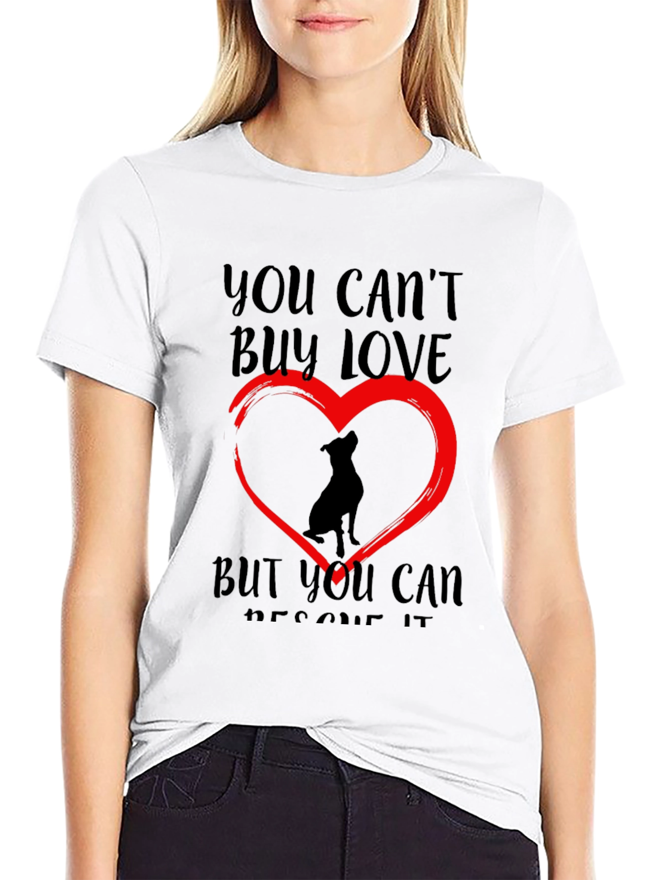 Rescue Dog Lover T-Shirt - You Cant Buy Love