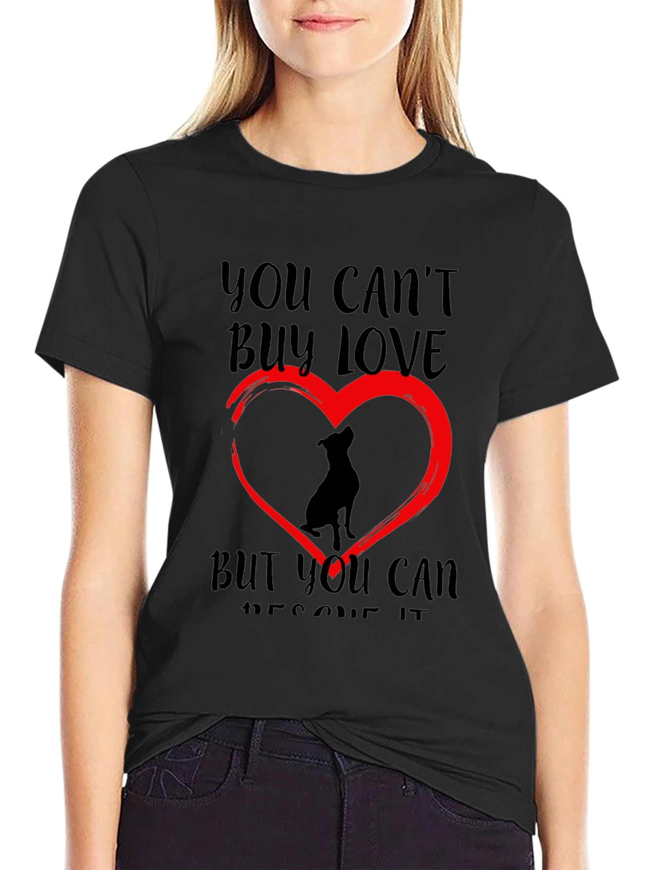 Rescue Dog Lover T-Shirt - You Cant Buy Love