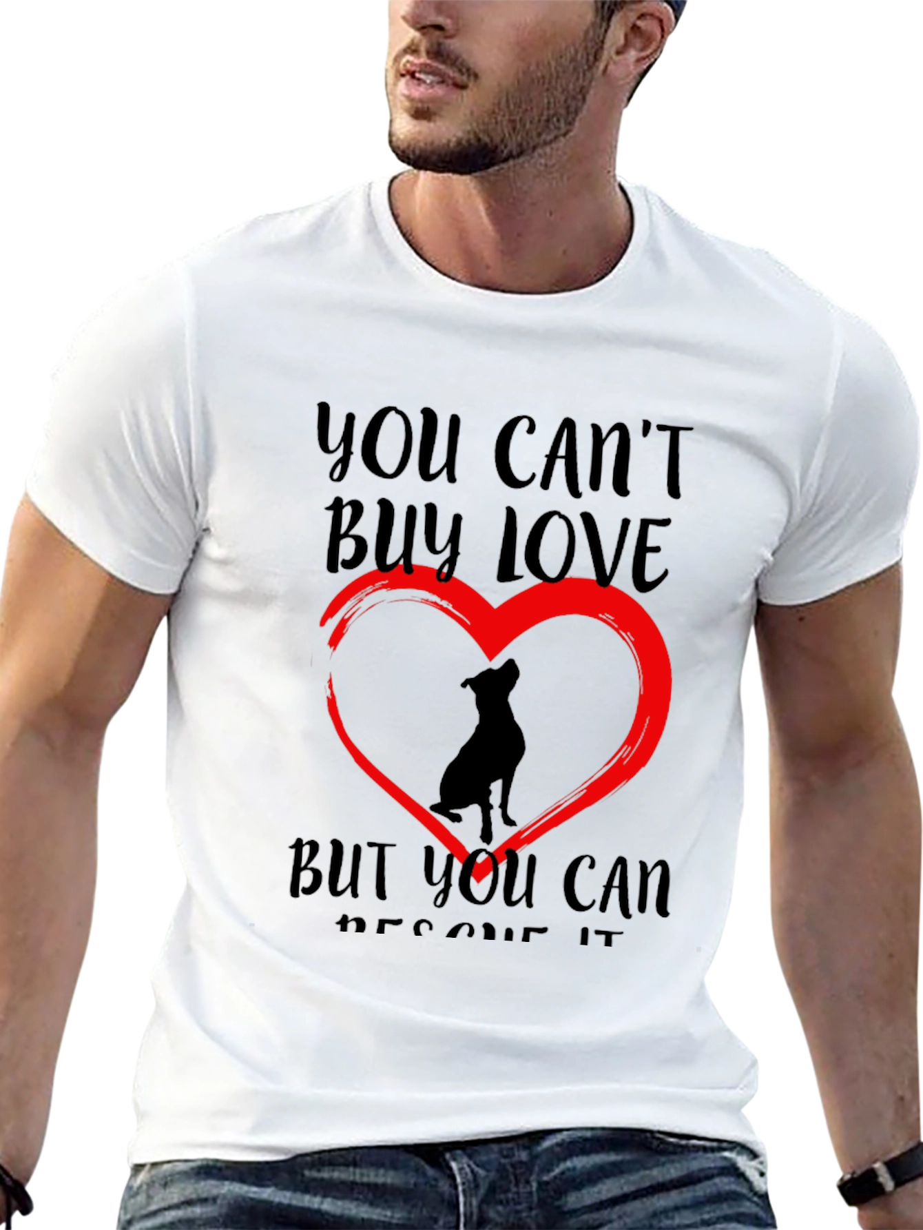 Rescue Dog Lover T-Shirt - You Cant Buy Love