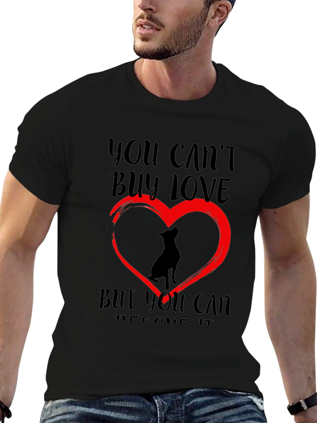 Rescue Dog Lover T-Shirt - You Cant Buy Love