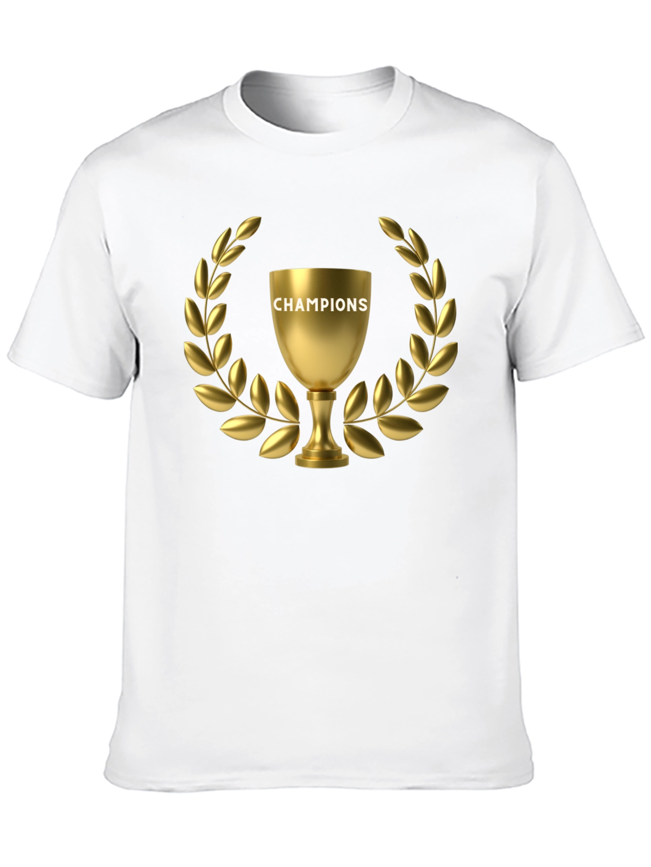 Champions Trophy Graphic Tee - Black Cotton T-Shirt