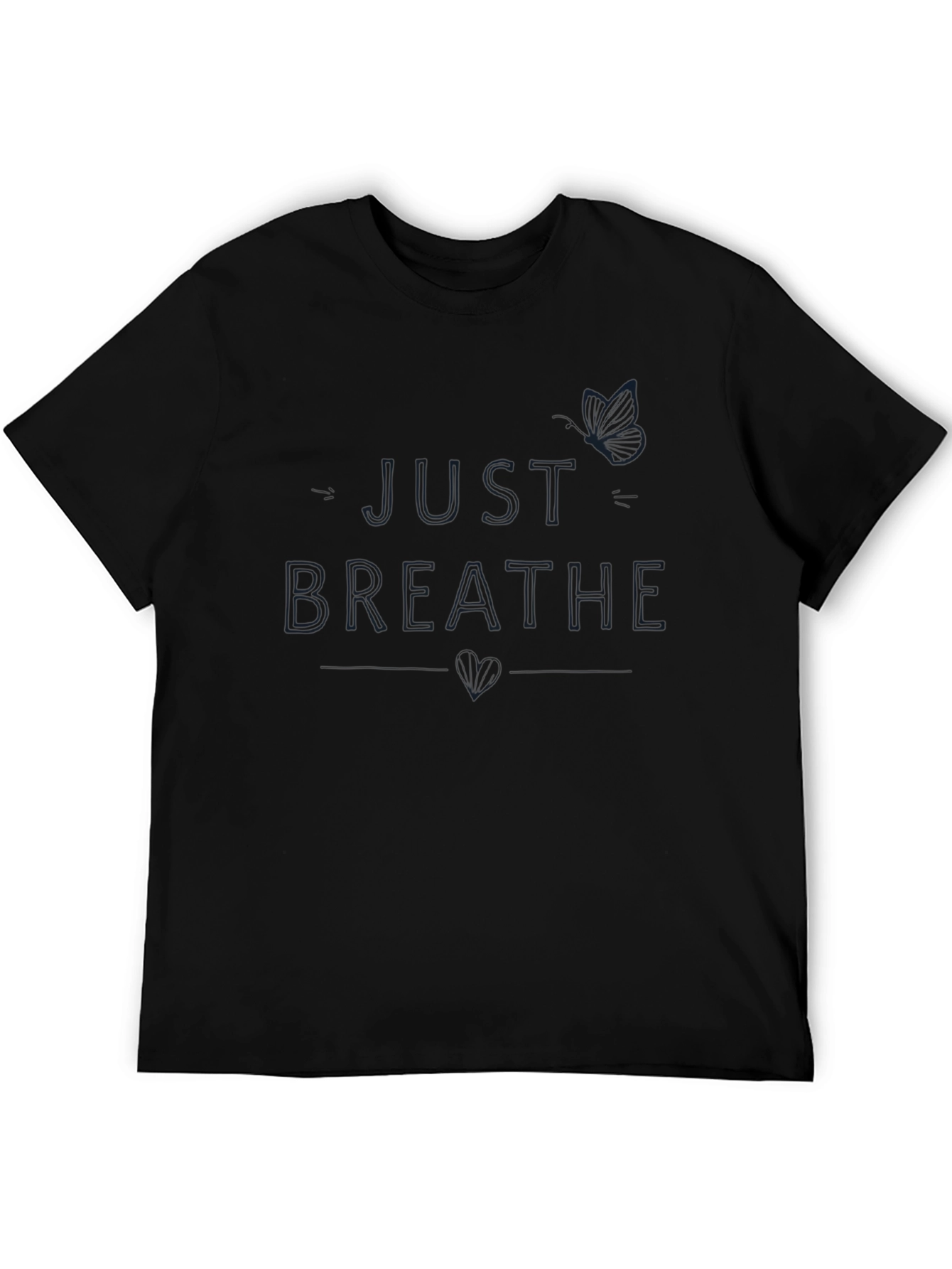 Just Breathe Graphic Tee - Black