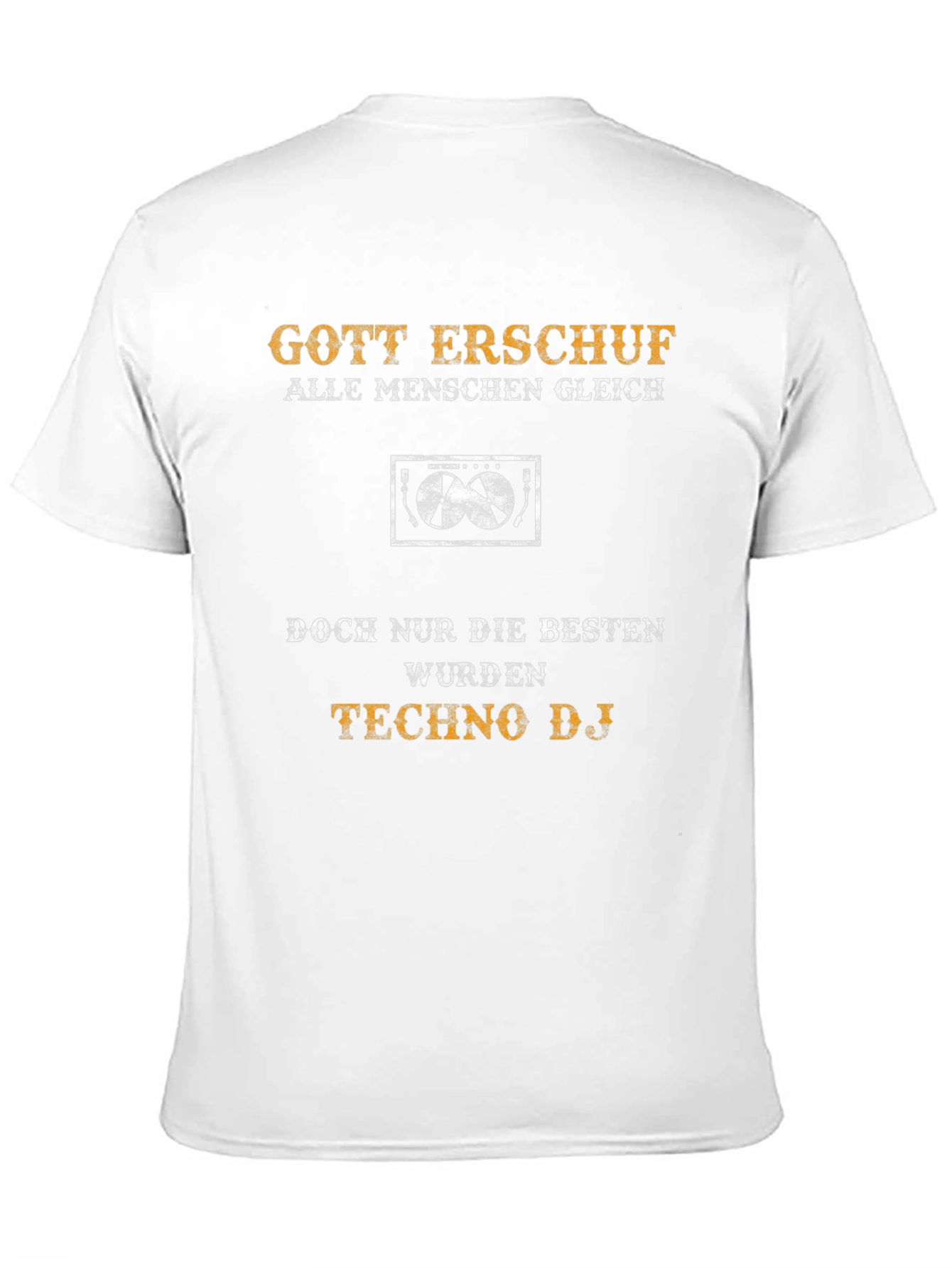 Gott Erschuf Techno DJ Black T-Shirt