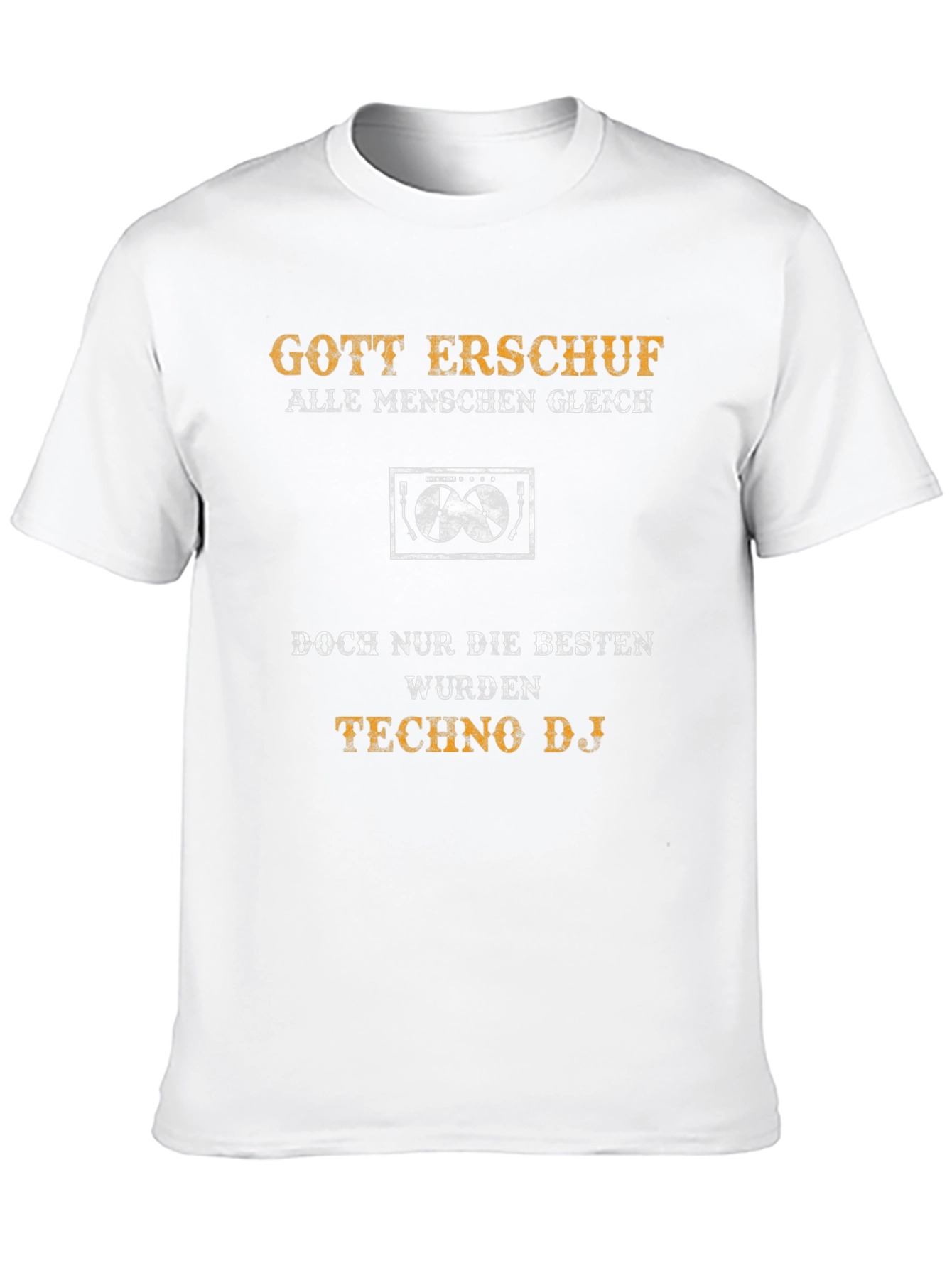 Gott Erschuf Techno DJ Black T-Shirt