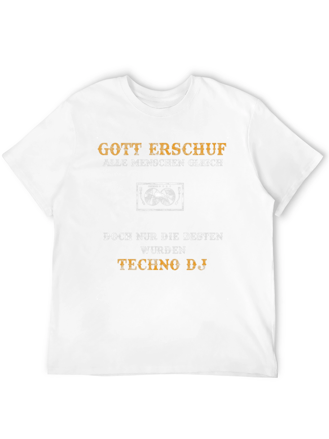 Gott Erschuf Techno DJ Black T-Shirt
