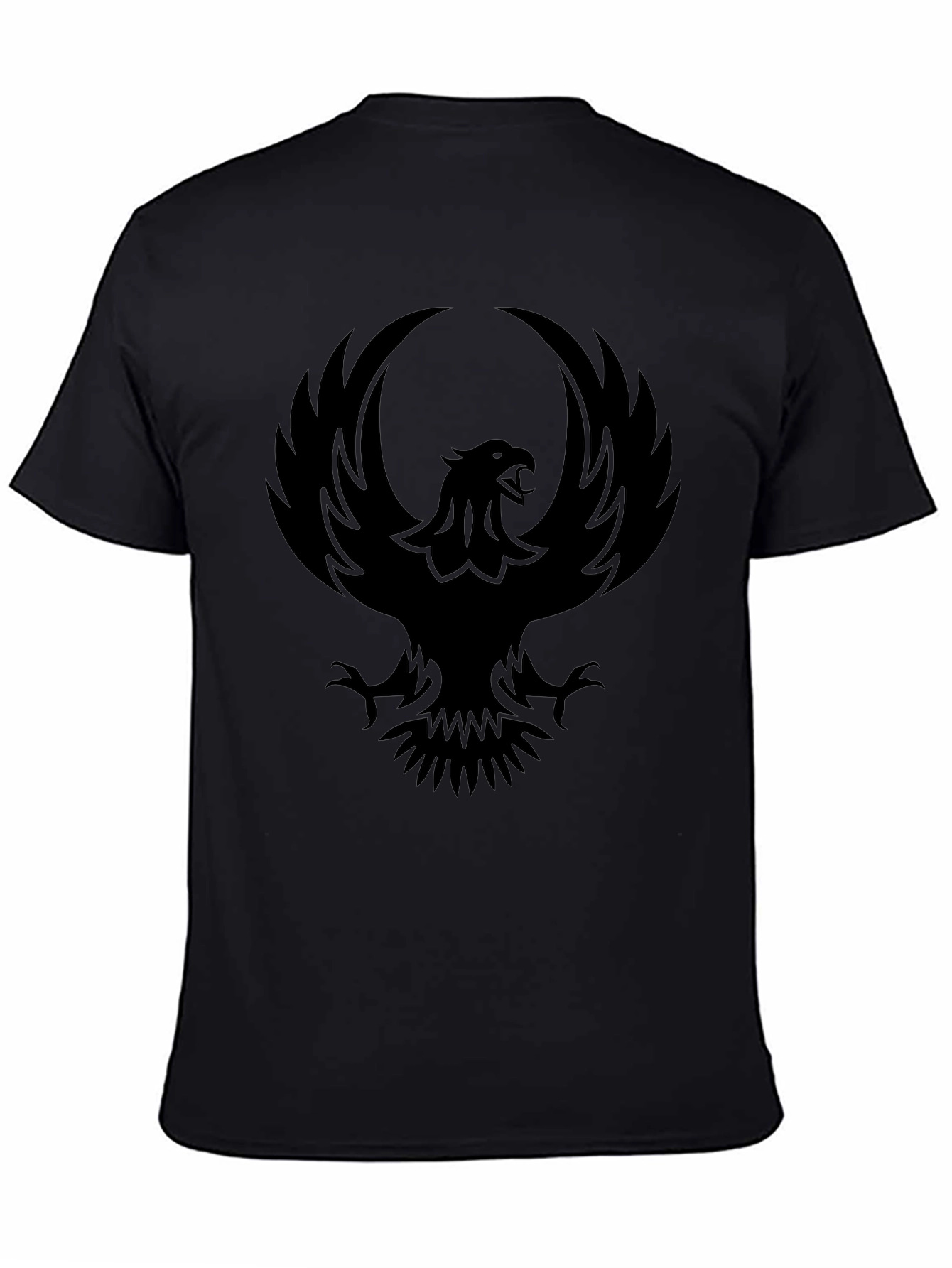 Phoenix Graphic Print T-Shirt - Bold Black Tee