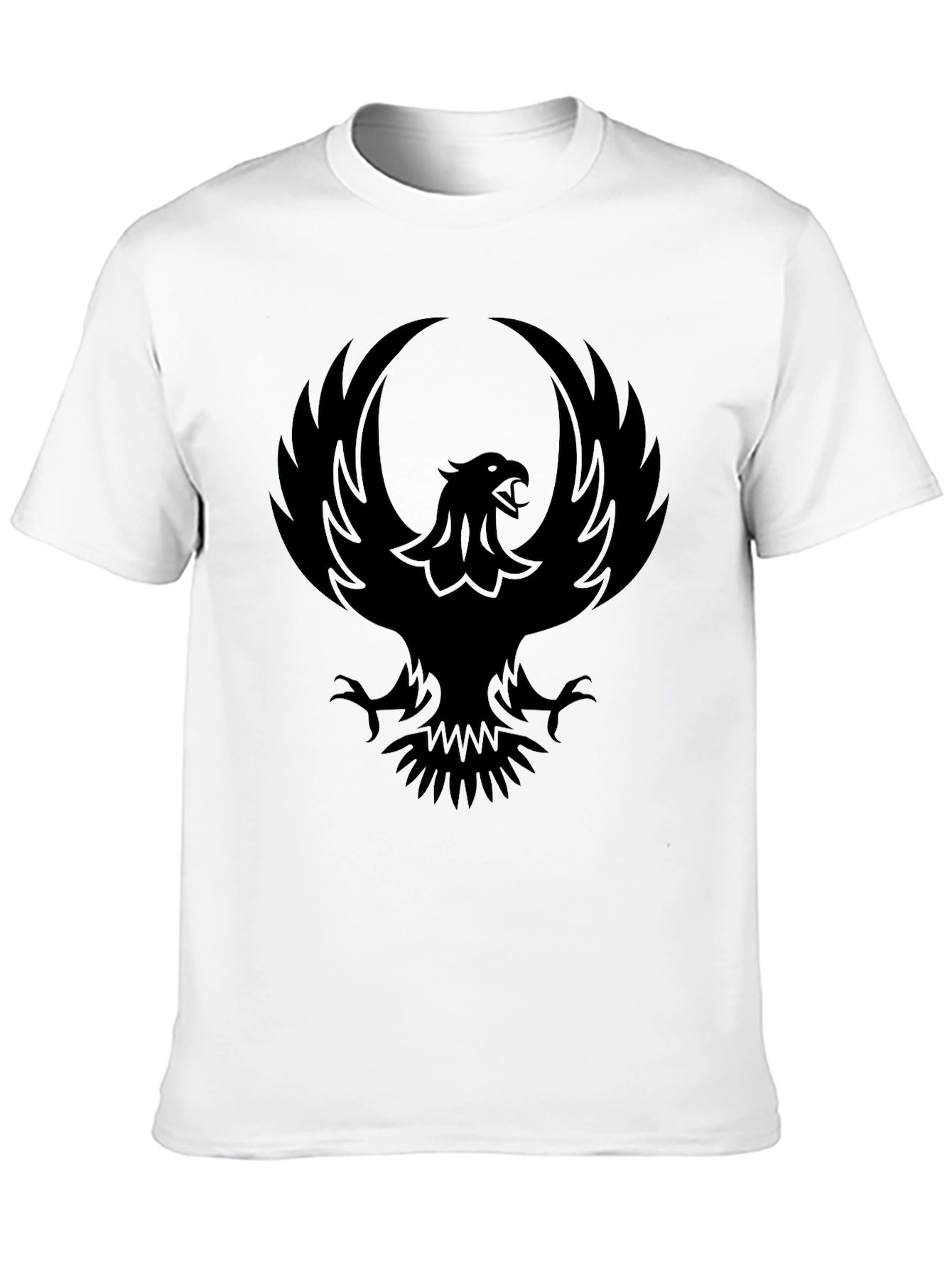 Phoenix Graphic Print T-Shirt - Bold Black Tee