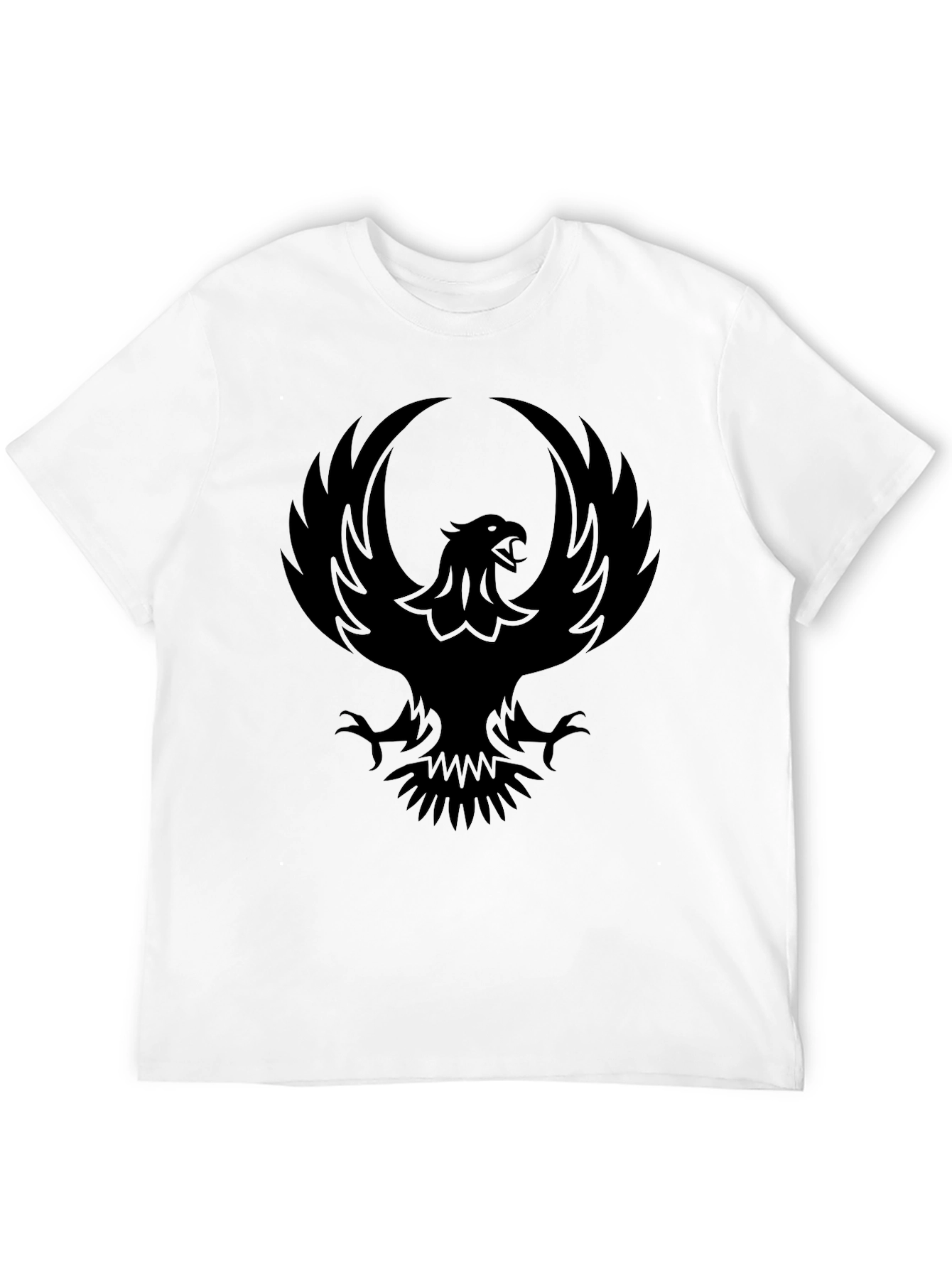 Phoenix Graphic Print T-Shirt - Bold Black Tee