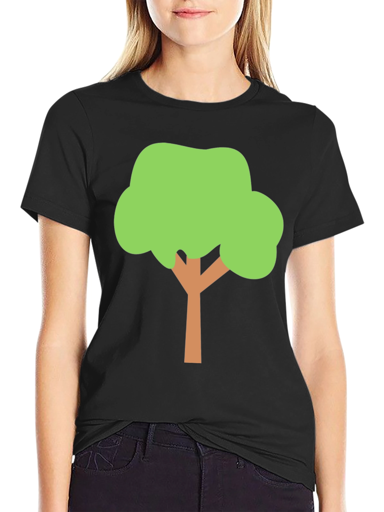 Fun Tree Graphic Tee - Black Cotton Blend
