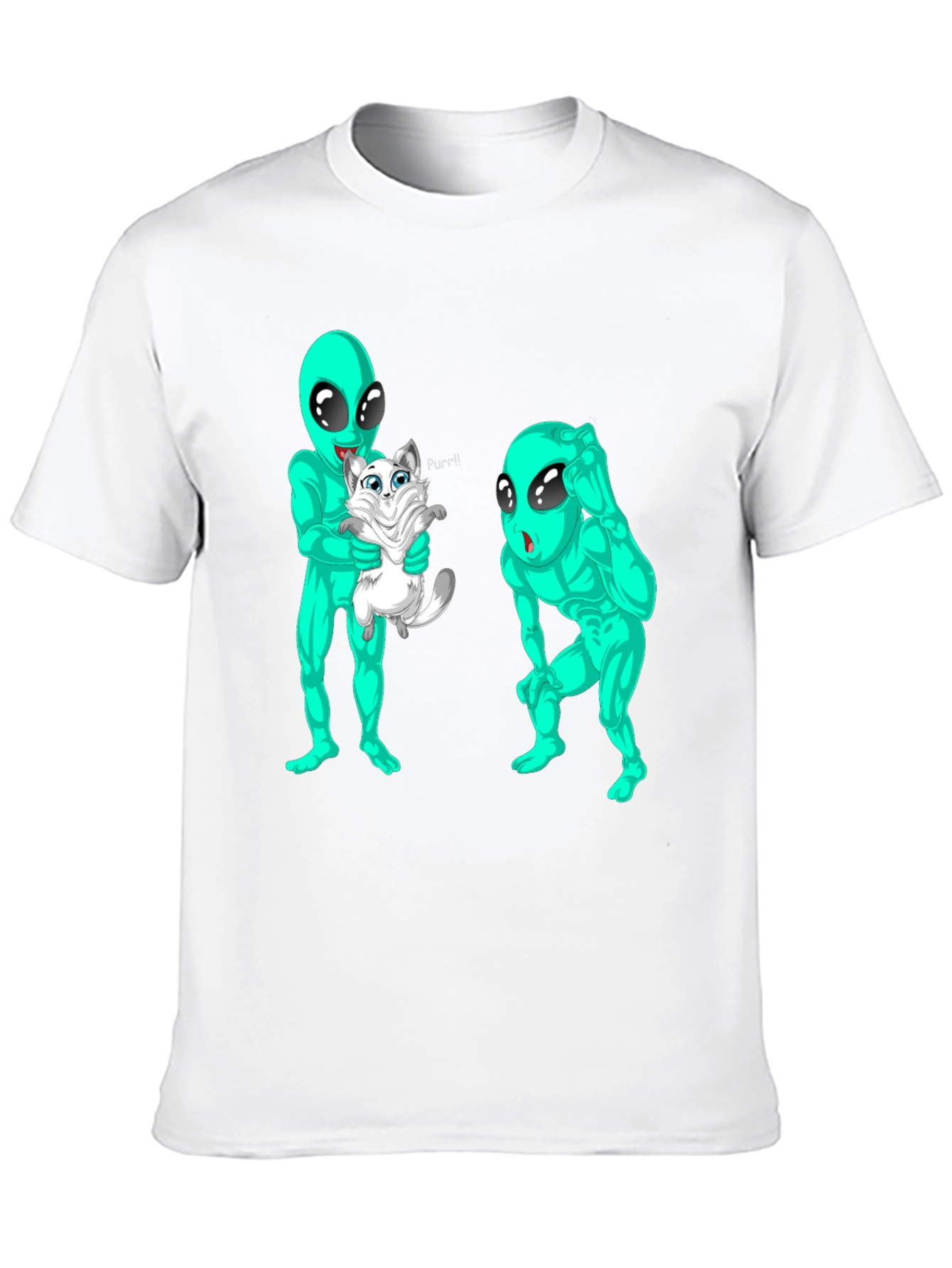 Alien Abduction Cat Purr T-Shirt