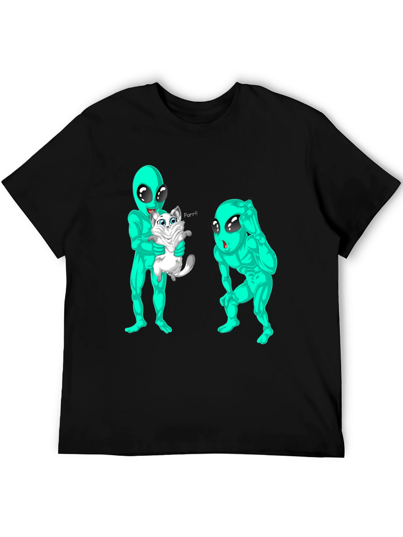 Alien Abduction Cat Purr T-Shirt