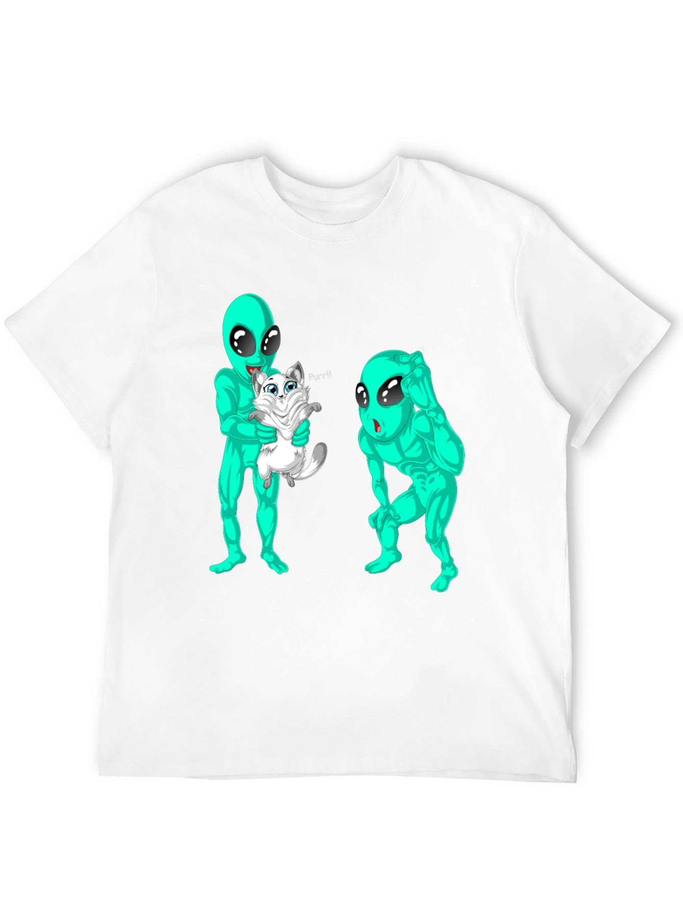 Alien Abduction Cat Purr T-Shirt