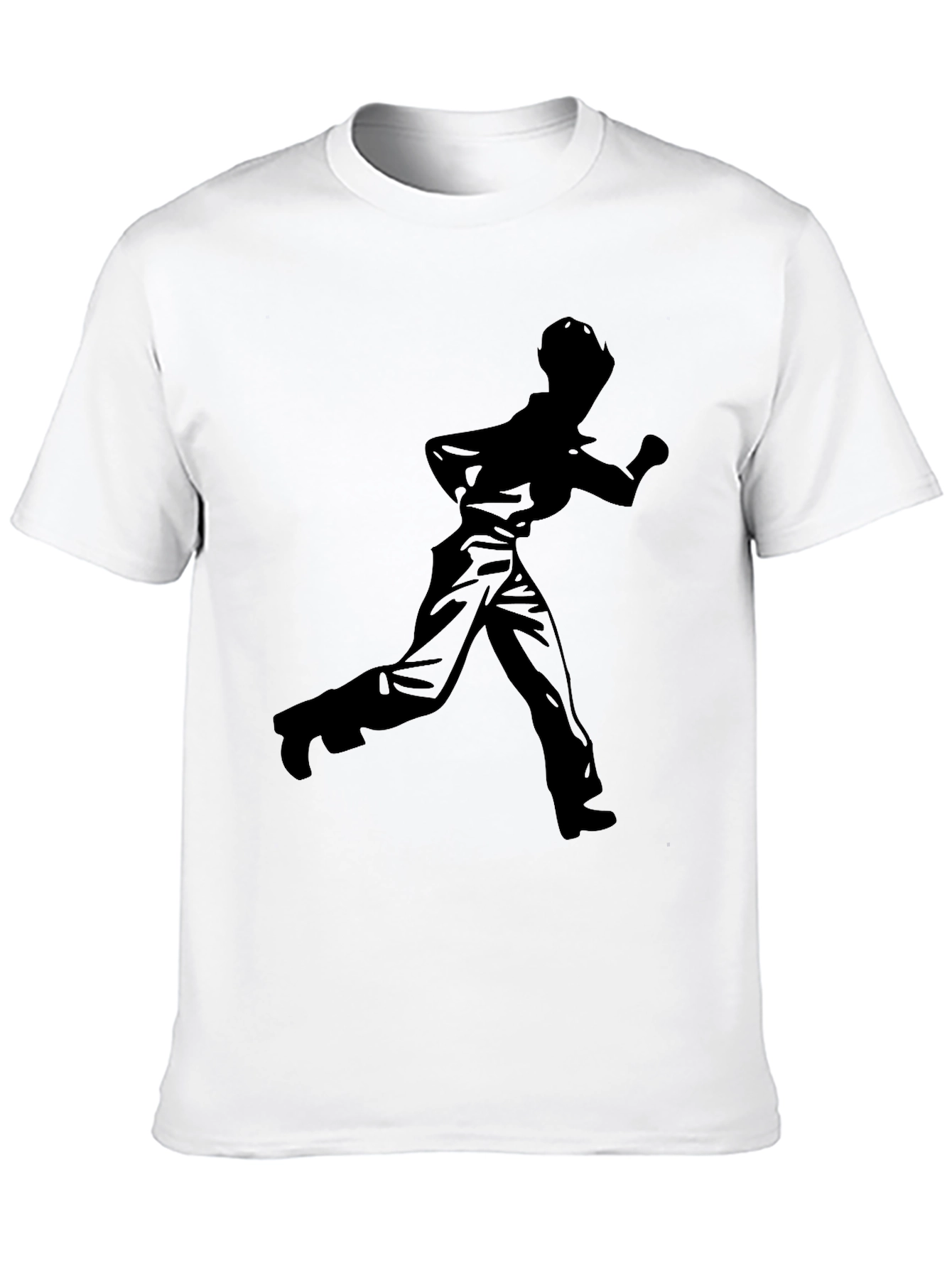 Retro Silhouette Graphic Tee - Stylish Black T-Shirt