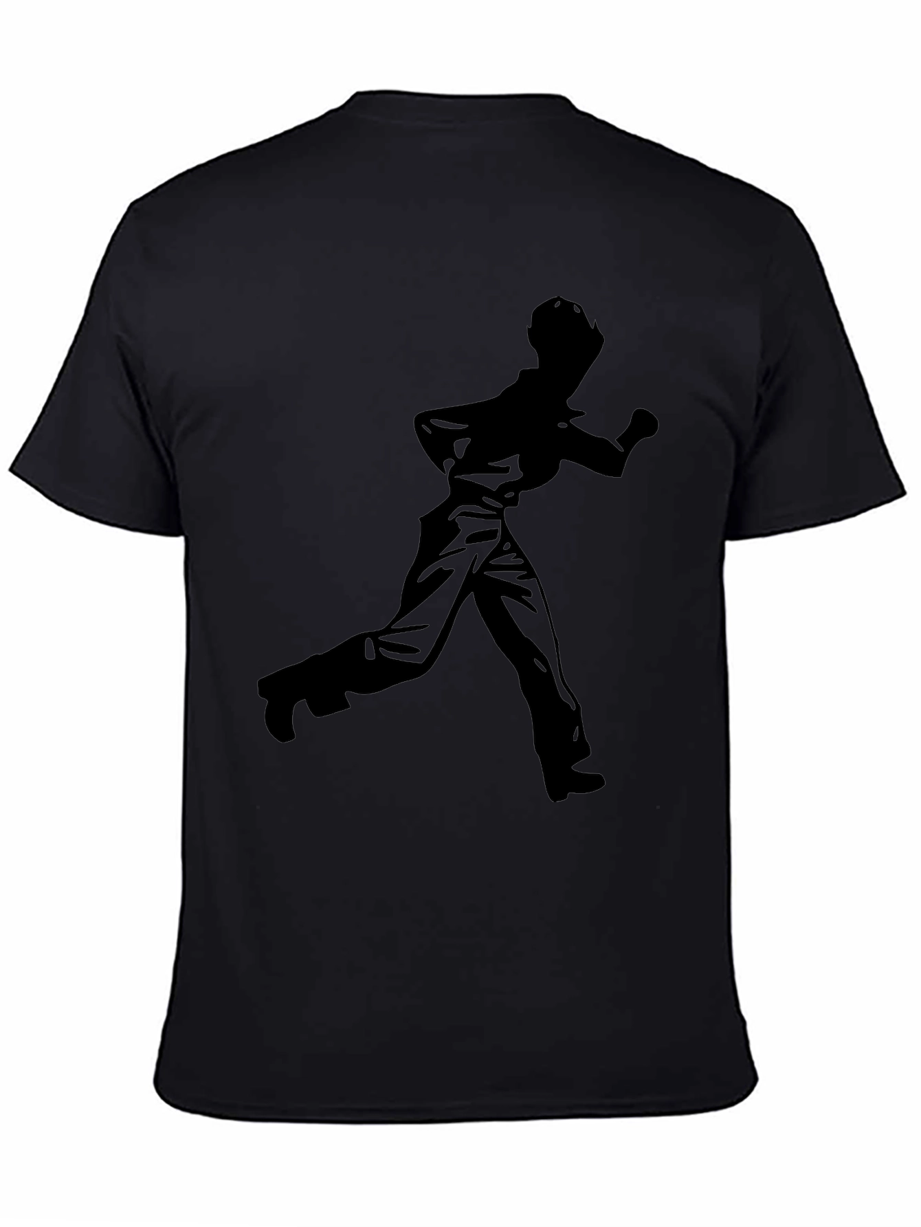 Retro Silhouette Graphic Tee - Stylish Black T-Shirt