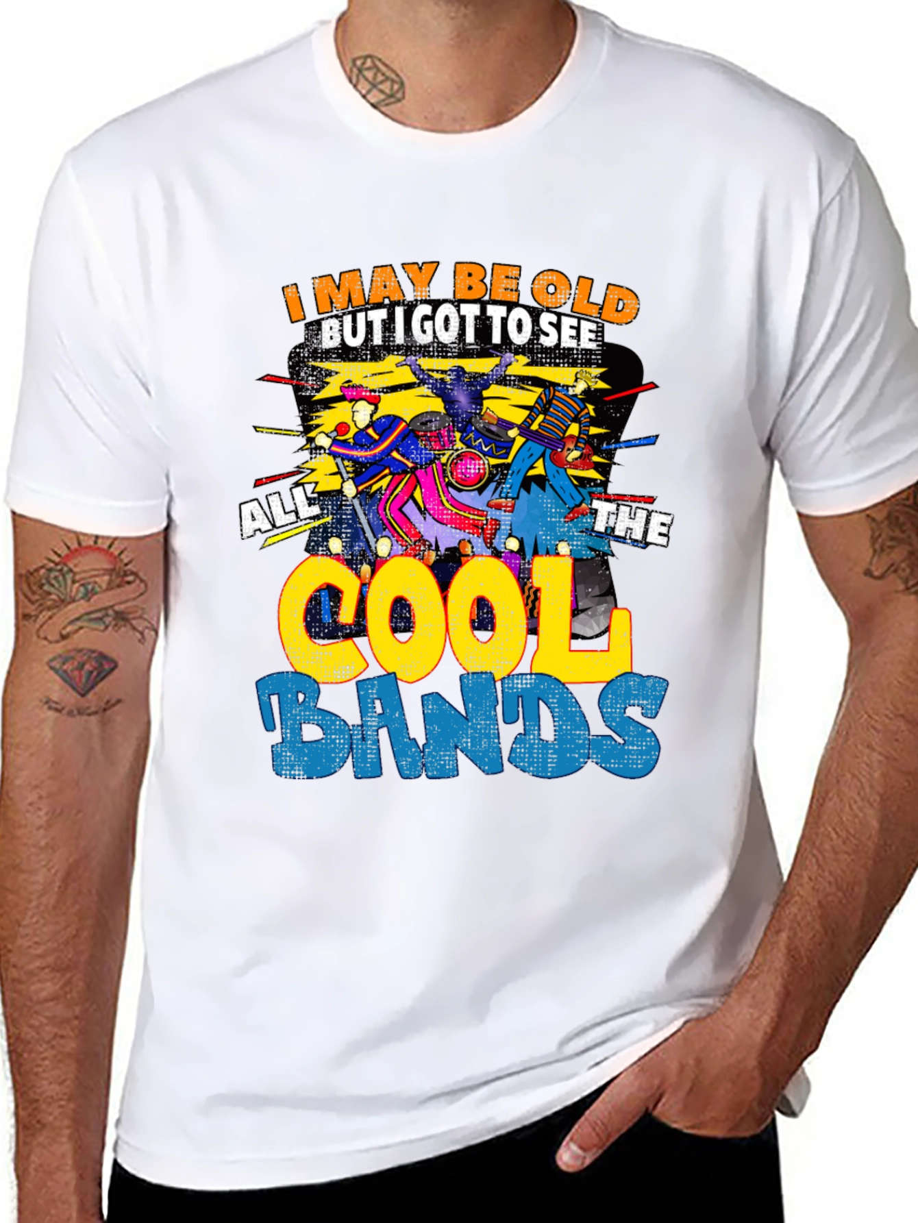 Cool Bands Graphic Tee - Retro Music Lover T-Shirt