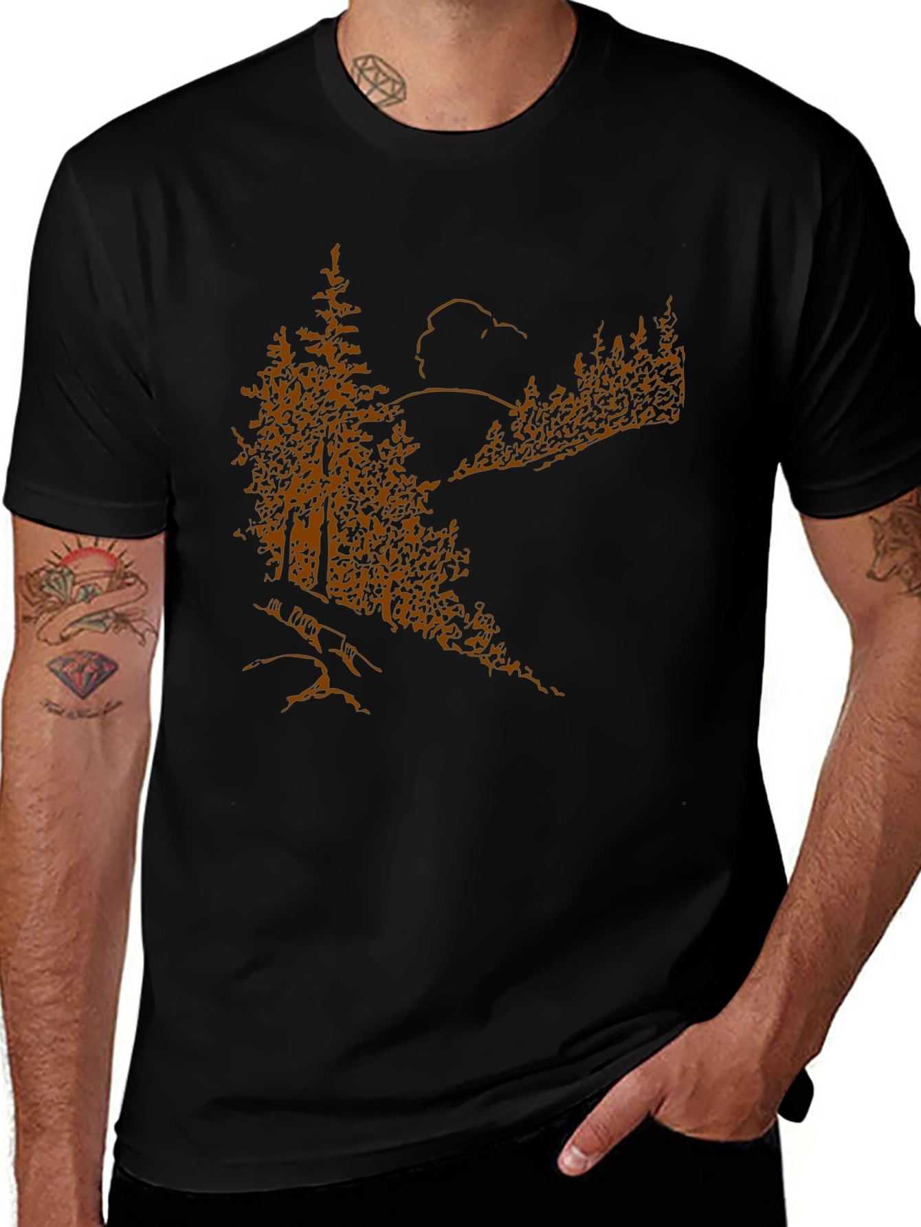 Mountain Graphic Tee - Black