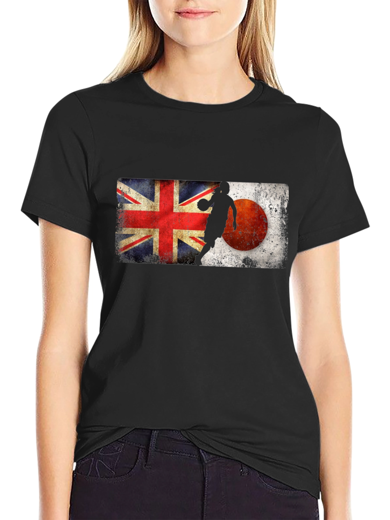 UK Japan Basketball Graphic T-Shirt