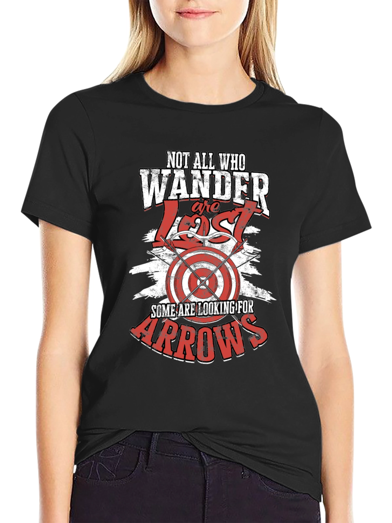 Wanderer Arrow Graphic T-Shirt -  Black Casual Tee