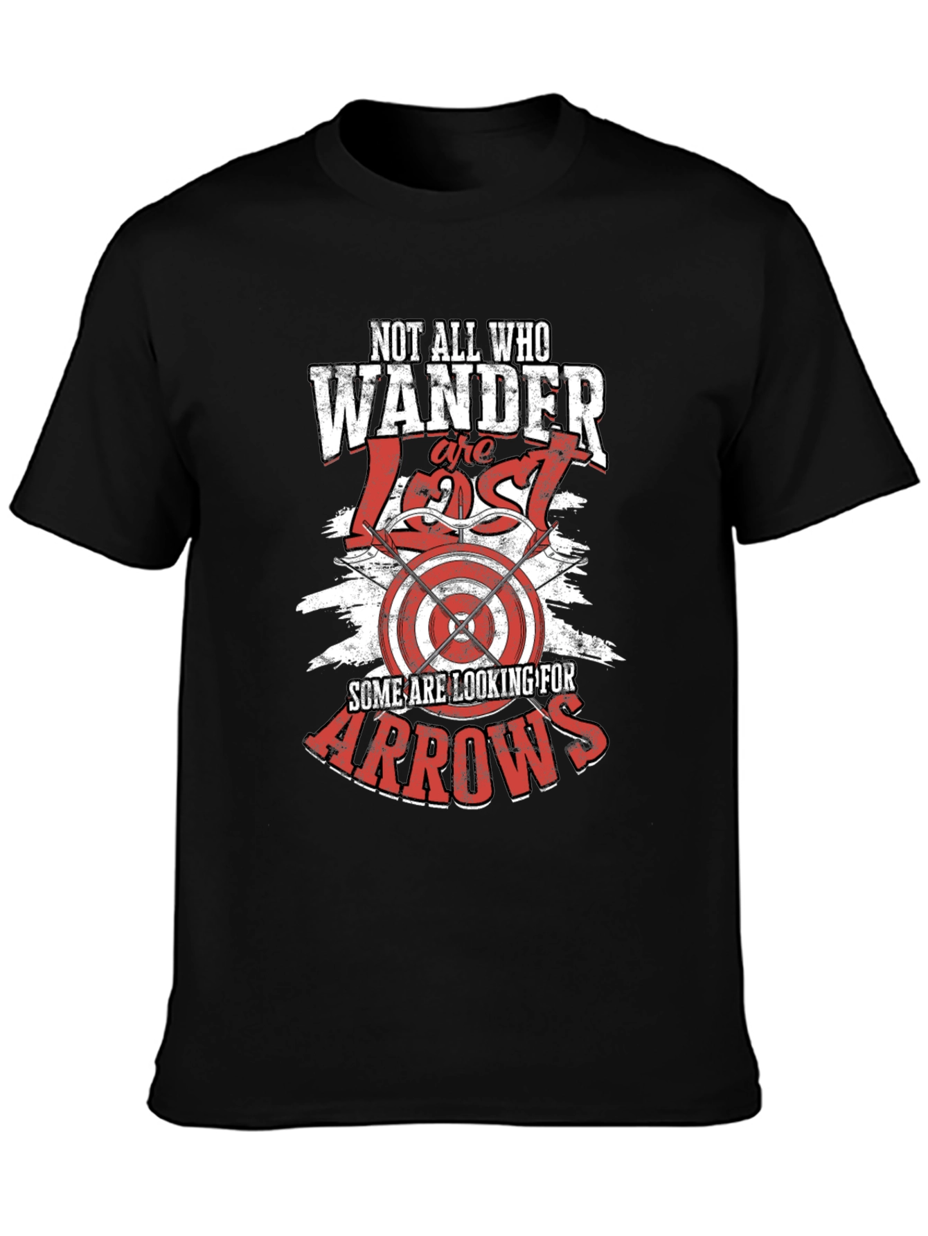 Wanderer Arrow Graphic T-Shirt -  Black Casual Tee