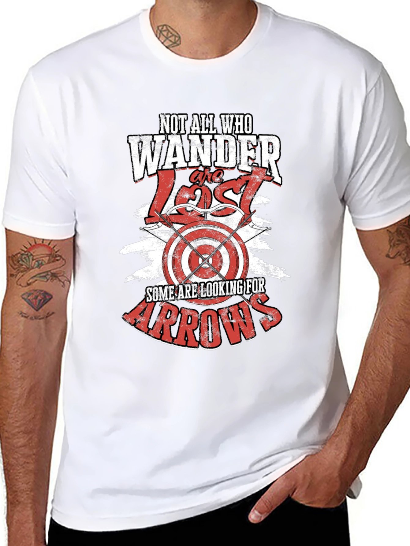 Wanderer Arrow Graphic T-Shirt -  Black Casual Tee