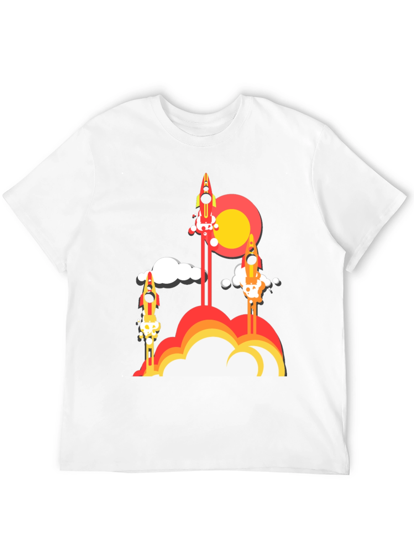 Rocket Launch Graphic Tee - Retro Style