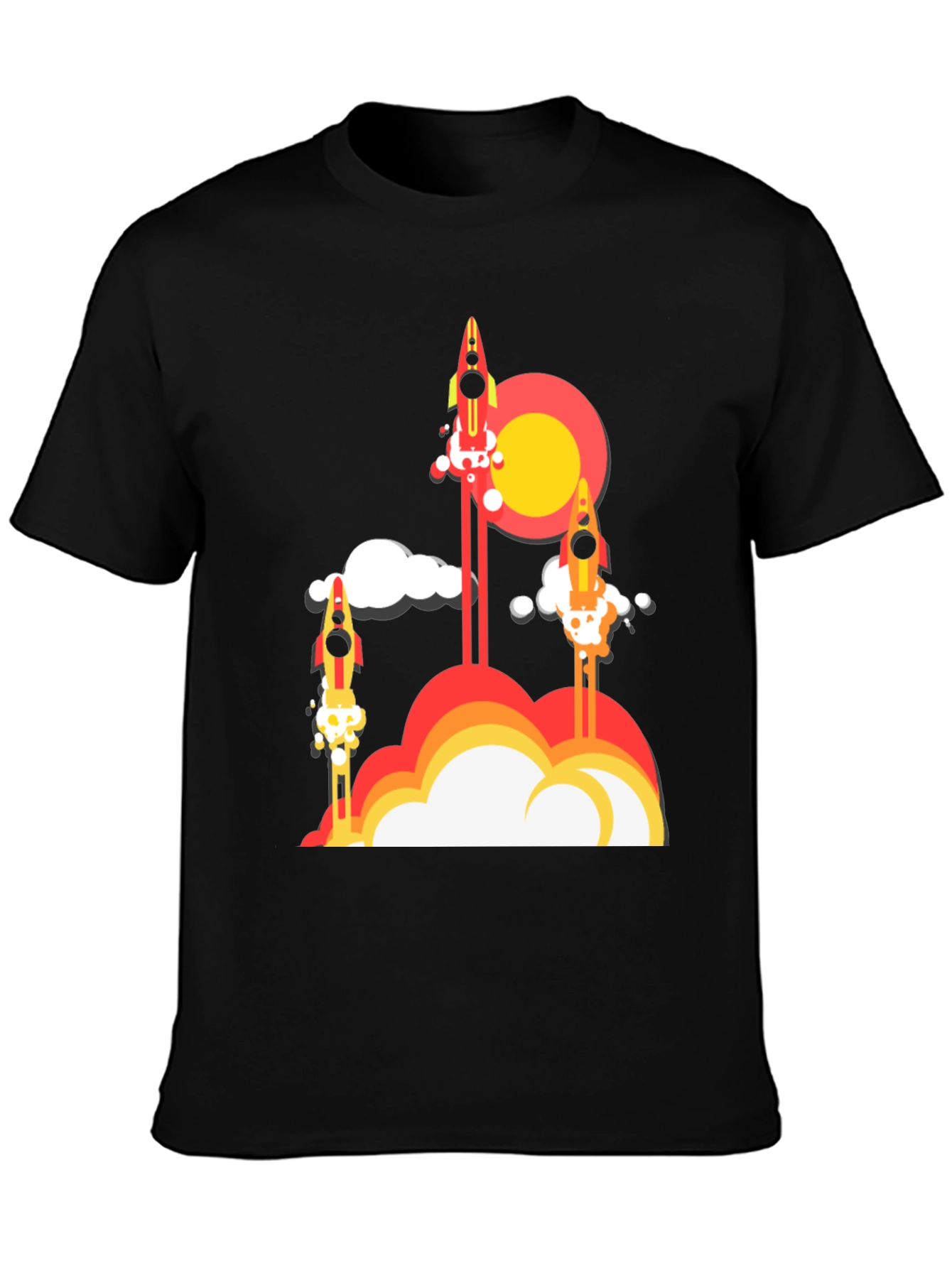 Rocket Launch Graphic Tee - Retro Style