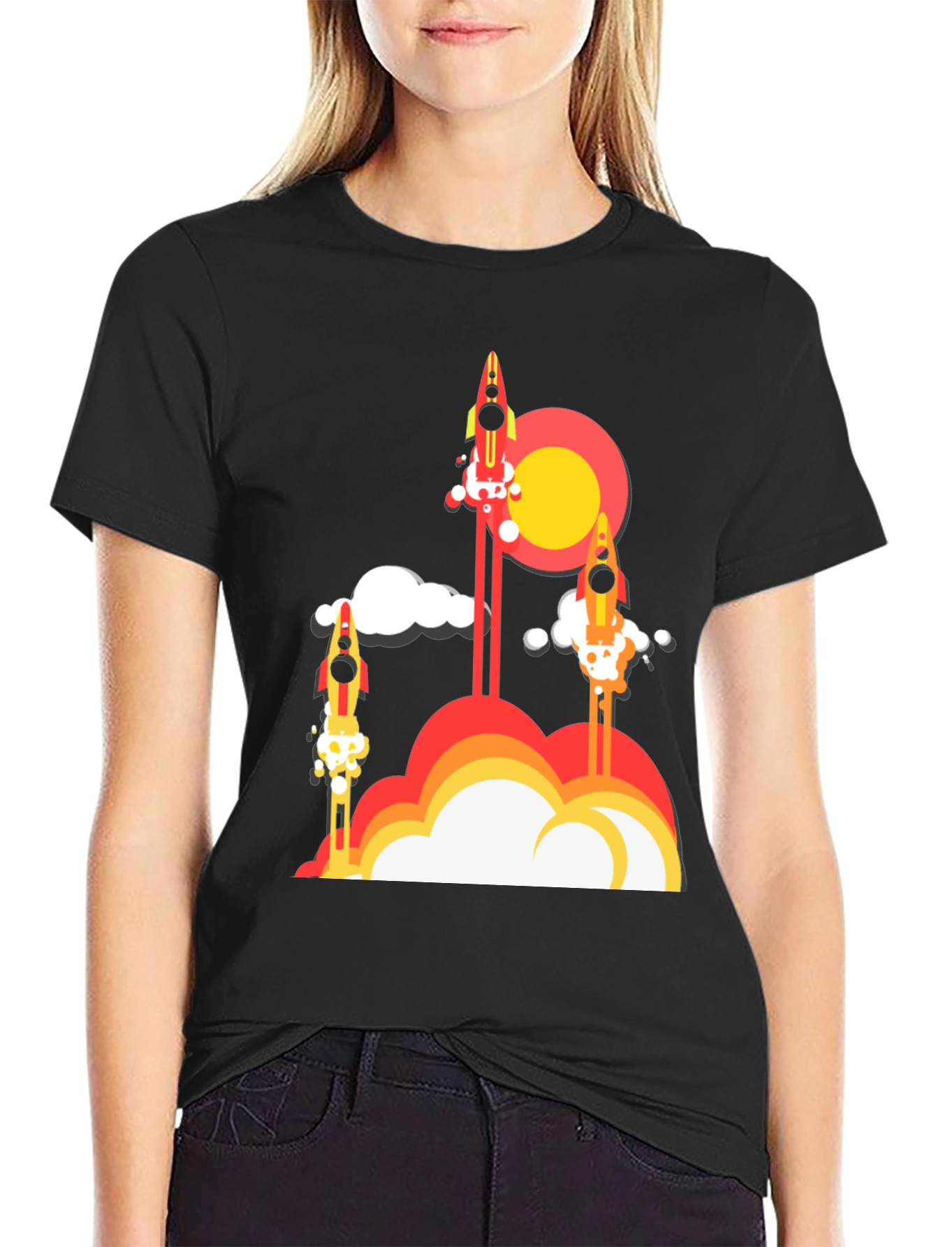 Rocket Launch Graphic Tee - Retro Style