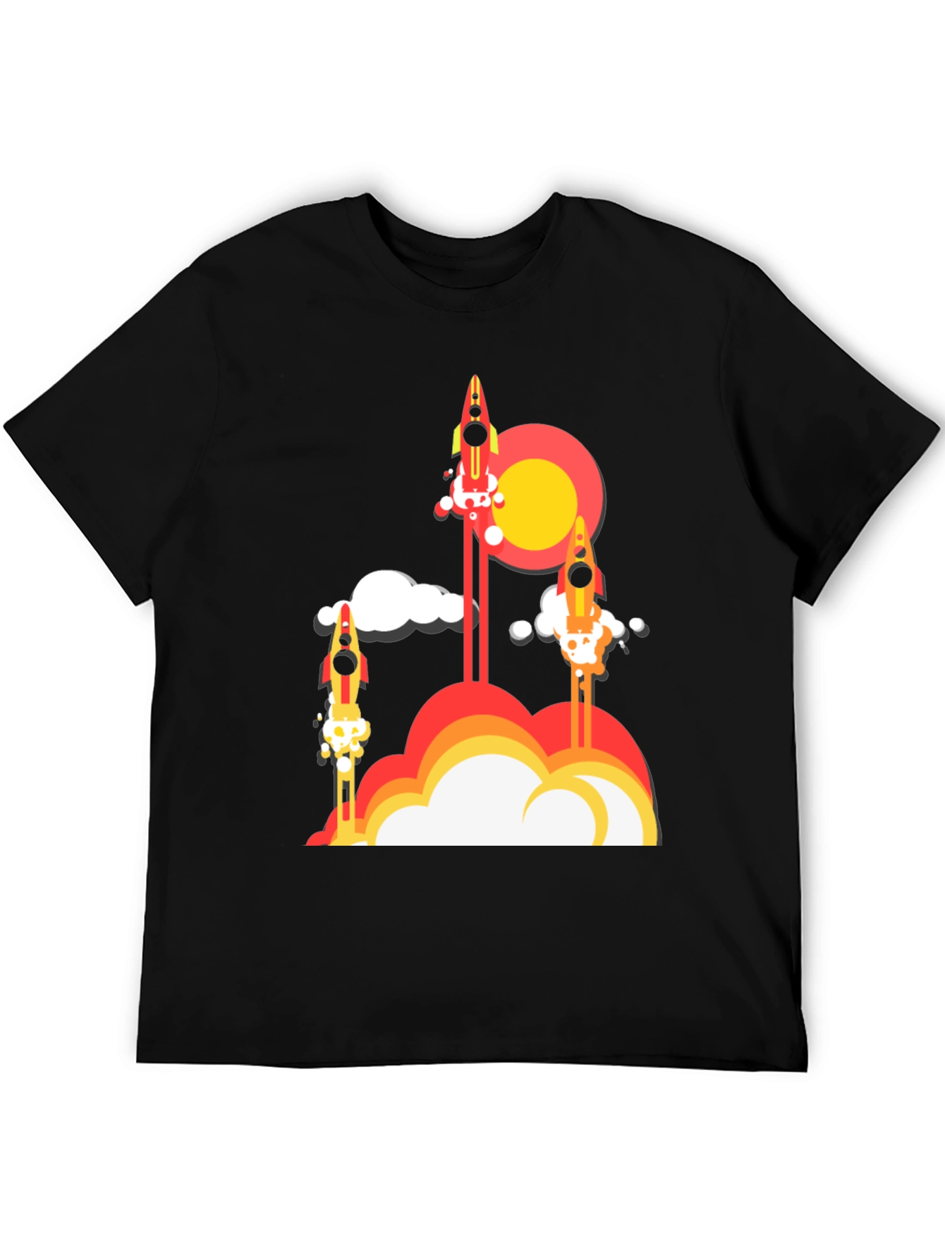 Rocket Launch Graphic Tee - Retro Style