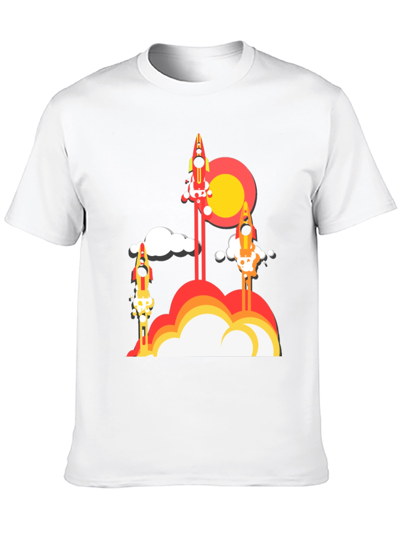 Rocket Launch Graphic Tee - Retro Style