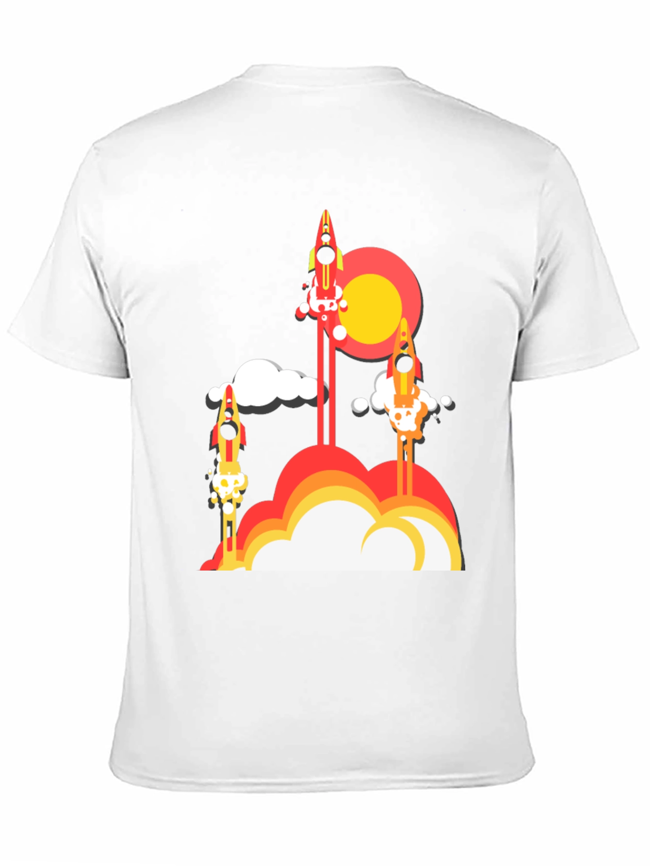 Rocket Launch Graphic Tee - Retro Style