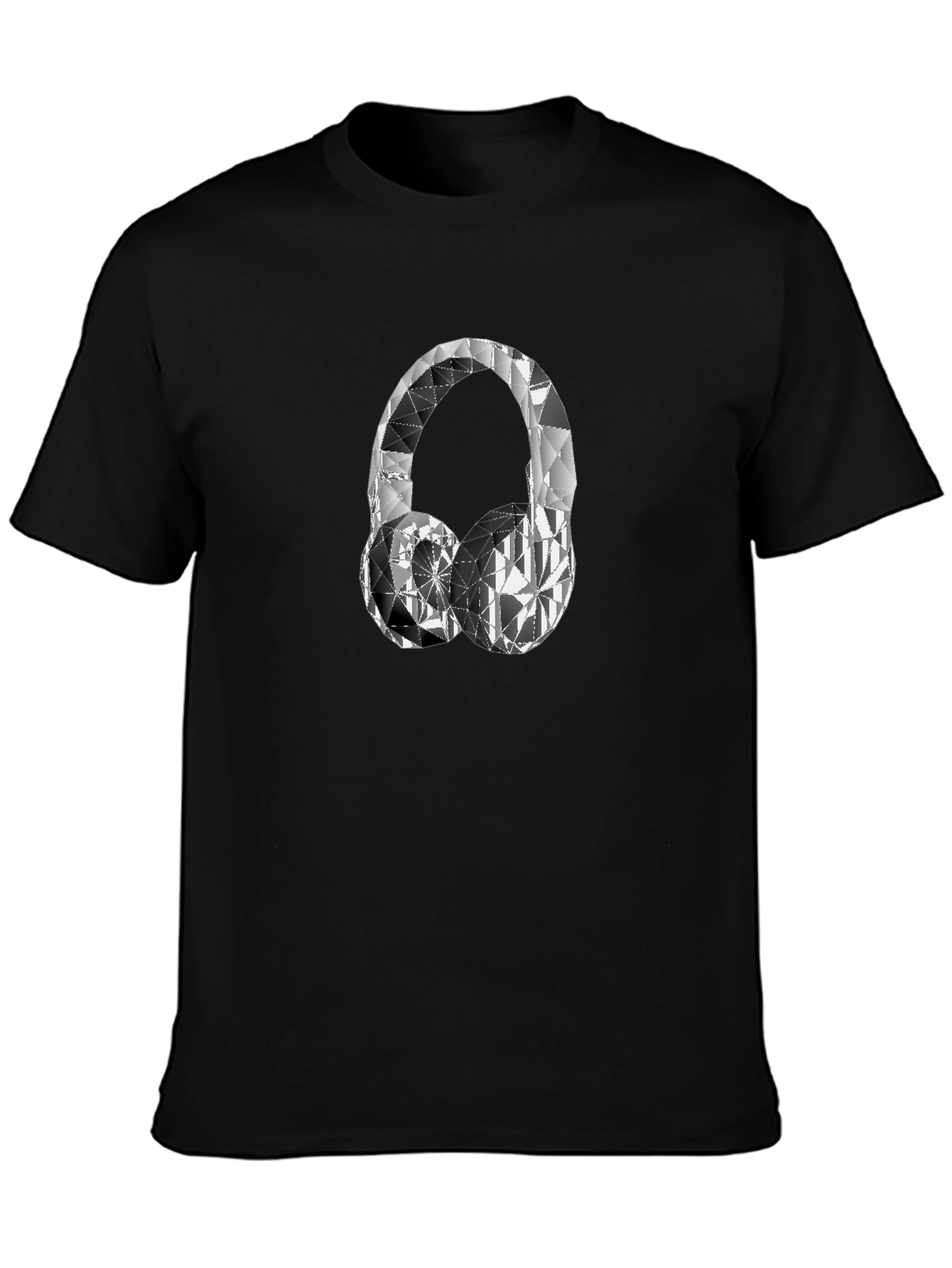 Geometric Diamond Headphones T-Shirt
