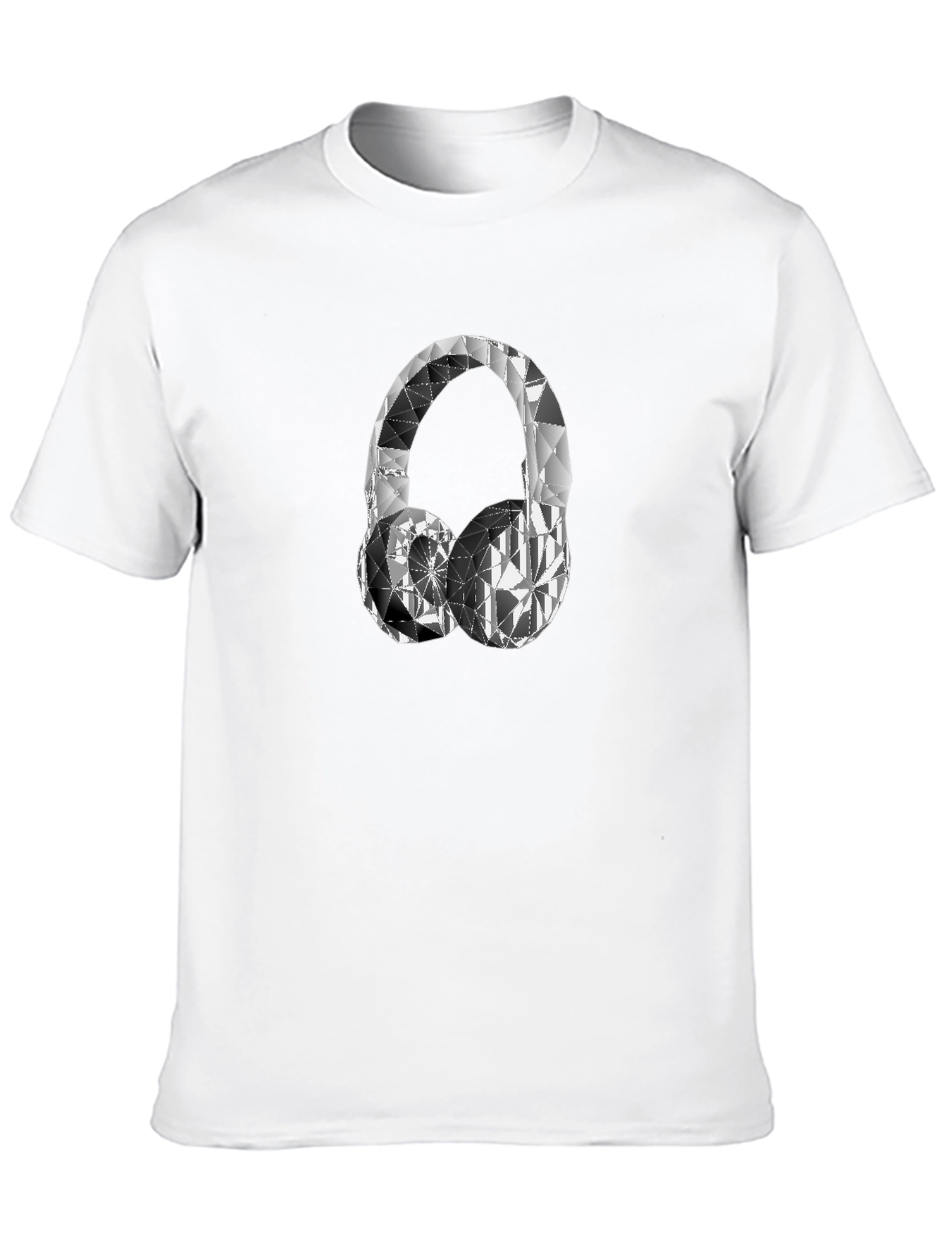 Geometric Diamond Headphones T-Shirt
