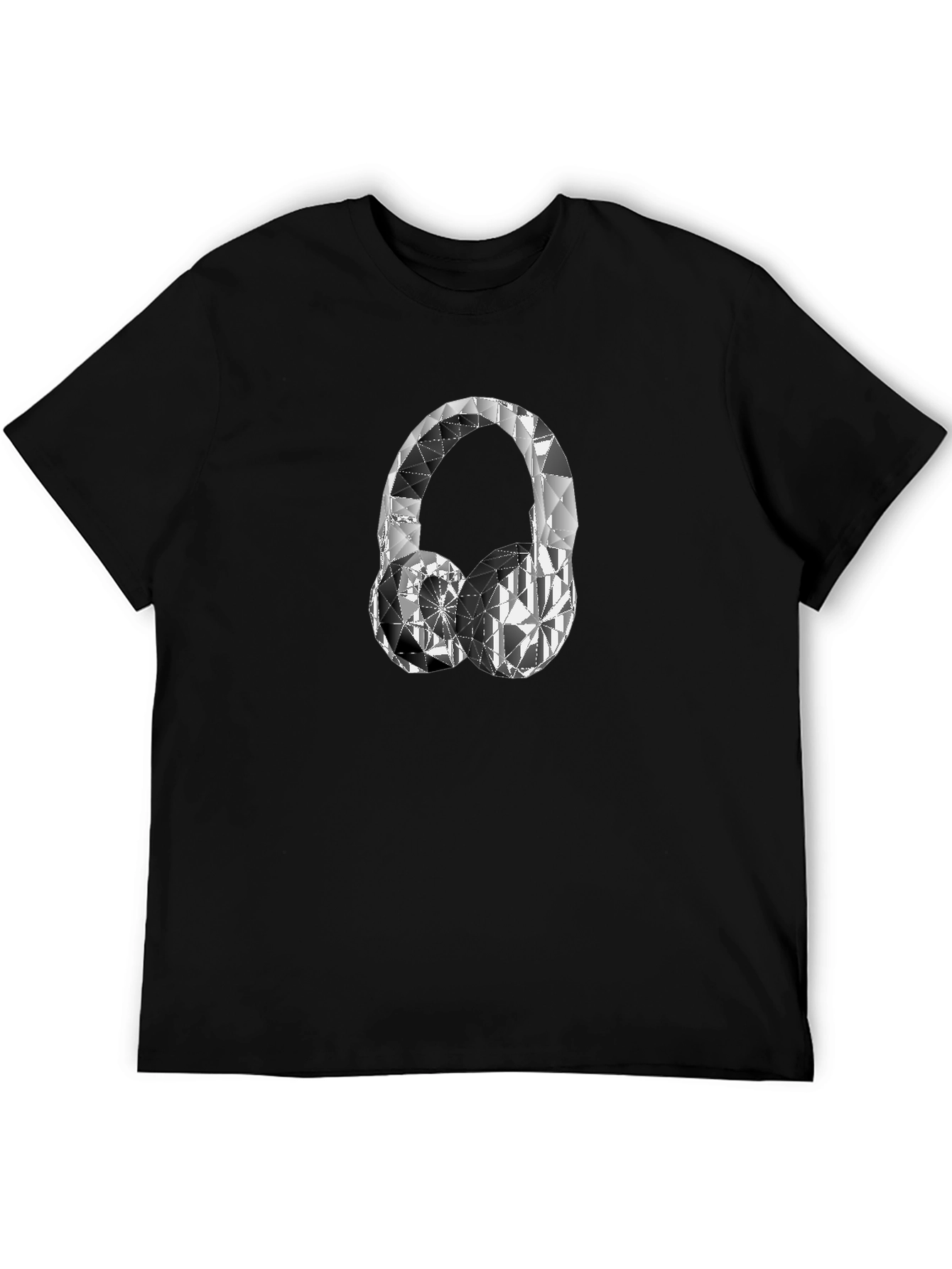 Geometric Diamond Headphones T-Shirt