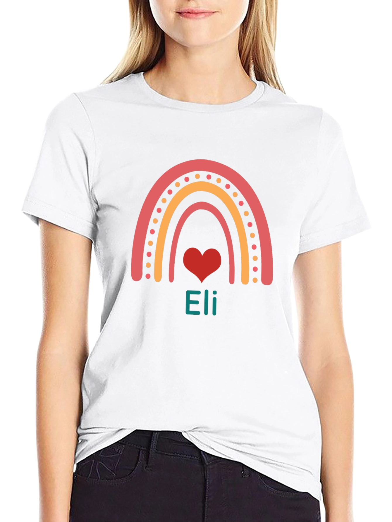 Rainbow Heart Personalized T-Shirt